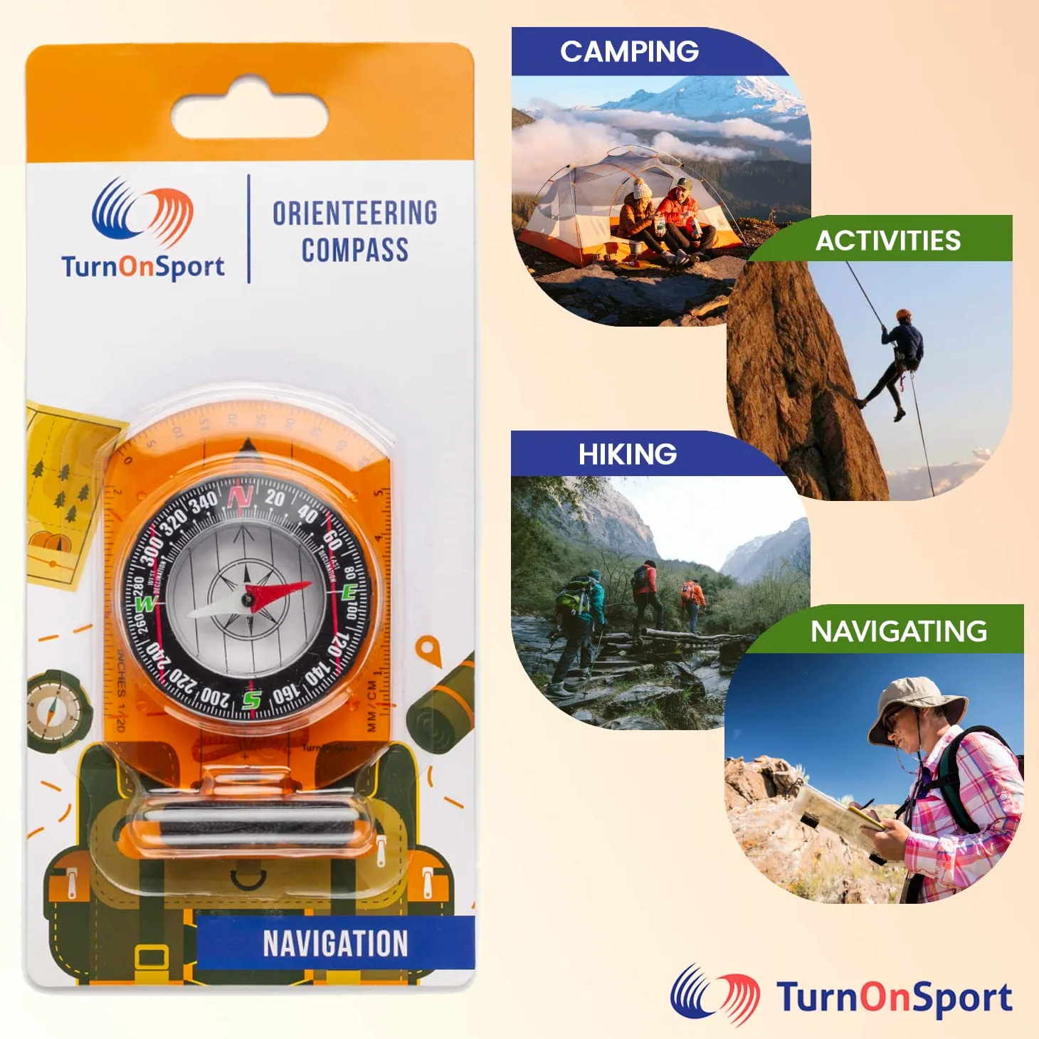 Brújula orientadora Brújula de senderismo para mochileros Brújula avanzada Scout Camping y navegación Brújula para niños Brújulas infantiles para lectura de mapas, placa base de supervivencia