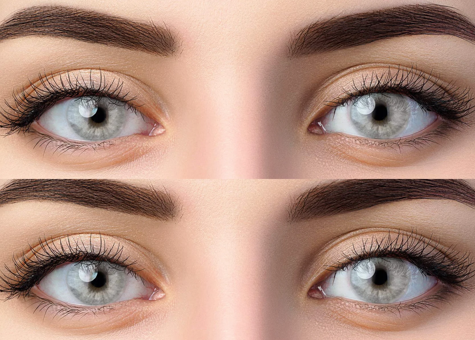 GLAMLENS lentillas de color gris 1 par 90 días sin graduación hidrogel de silicona