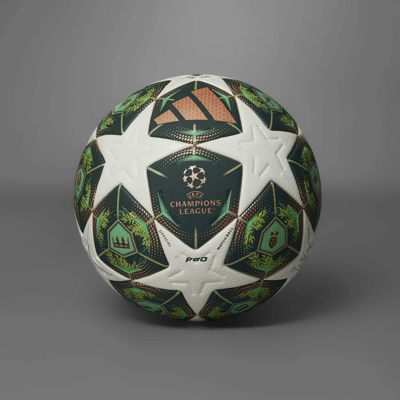 adidas UEFA Champions League Munich 25 FIFA Quality Pro Ball JH1279, Unisex Footballs, Green, 5 EU