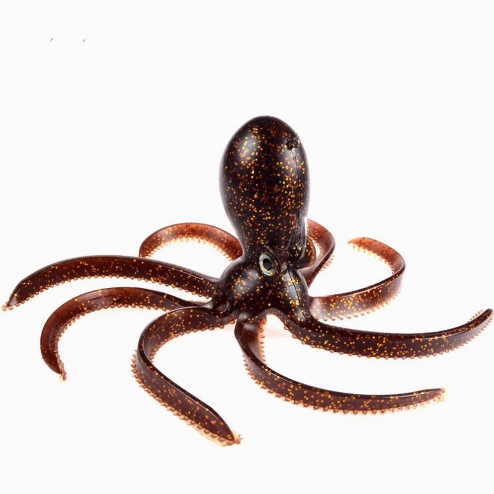 Pulpo Artificial Jig Head con señuelo con Falda de Plomo de Cola Larga para Pesca de Agua Salada Big Game (PVC, 9cm/18cm/24cm, opción