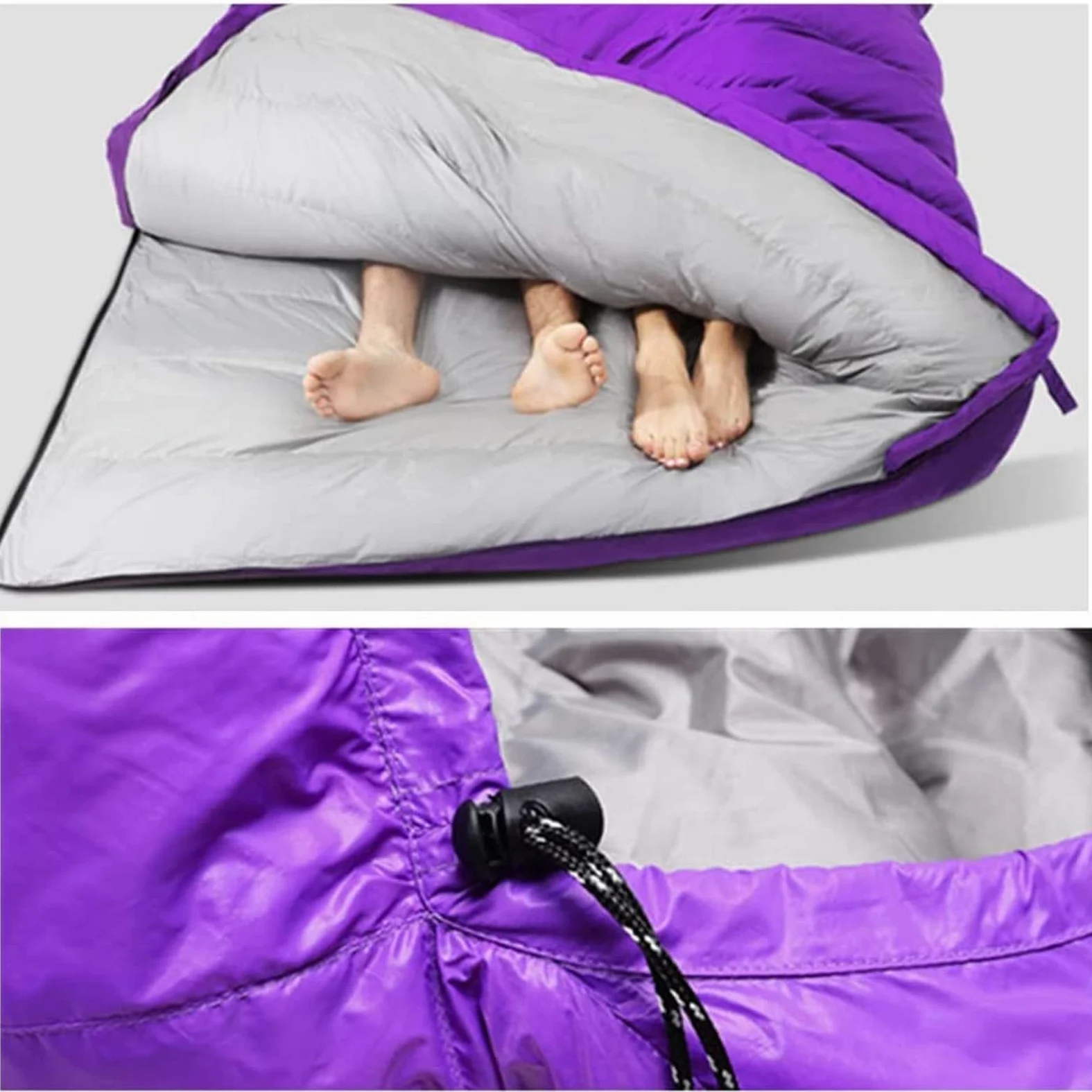 Saco De Dormir Doble De Plumón Para Adultos, Mochila, Ligero, Impermeable, Fácil De Almacenar Y Transportar, Ideal Para Acampar Al Aire Libre, Mochilero