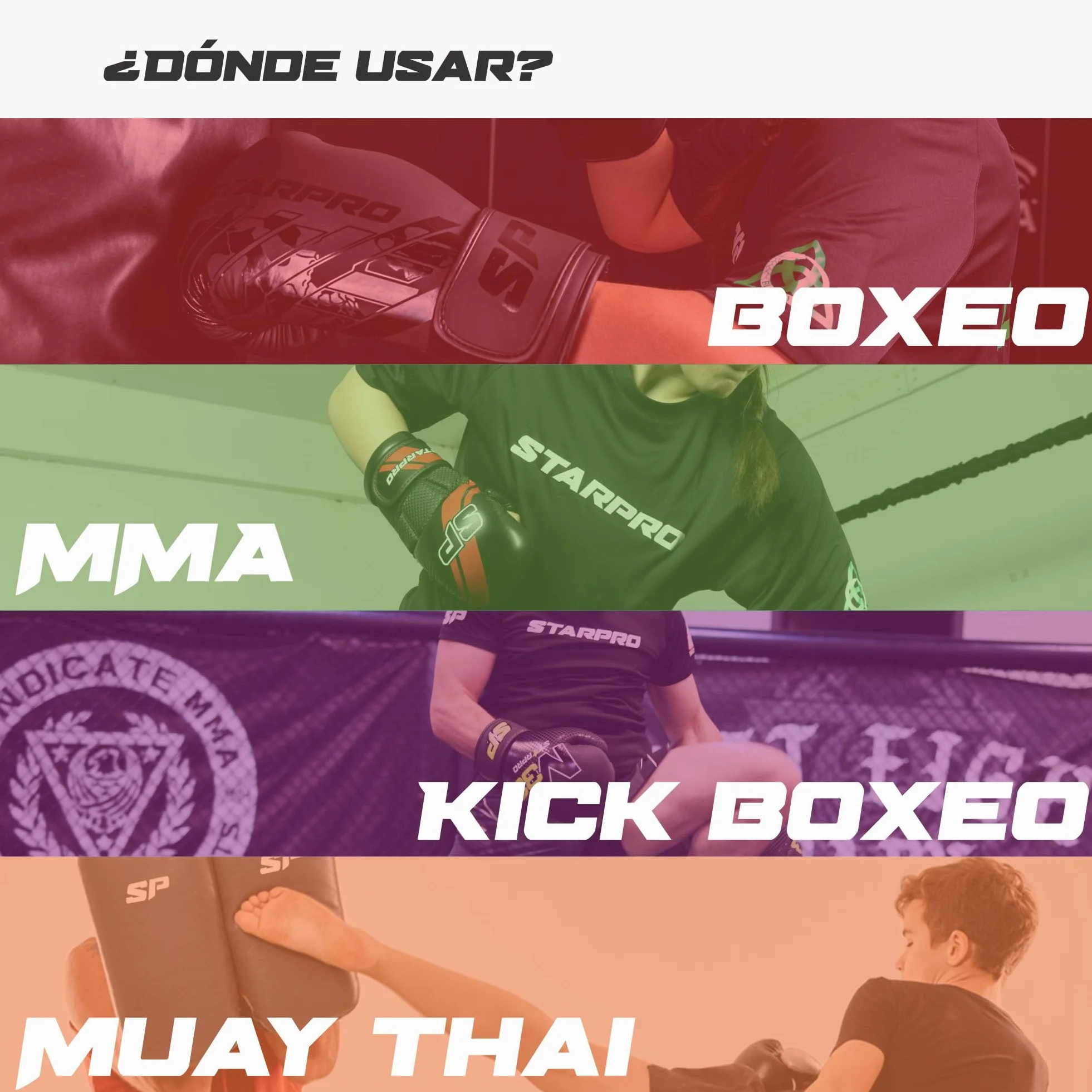 Starpro T20 Manoplas Boxeo Cuero sintético Almohadillas Entrenamiento Boxeo MMA Kickboxing