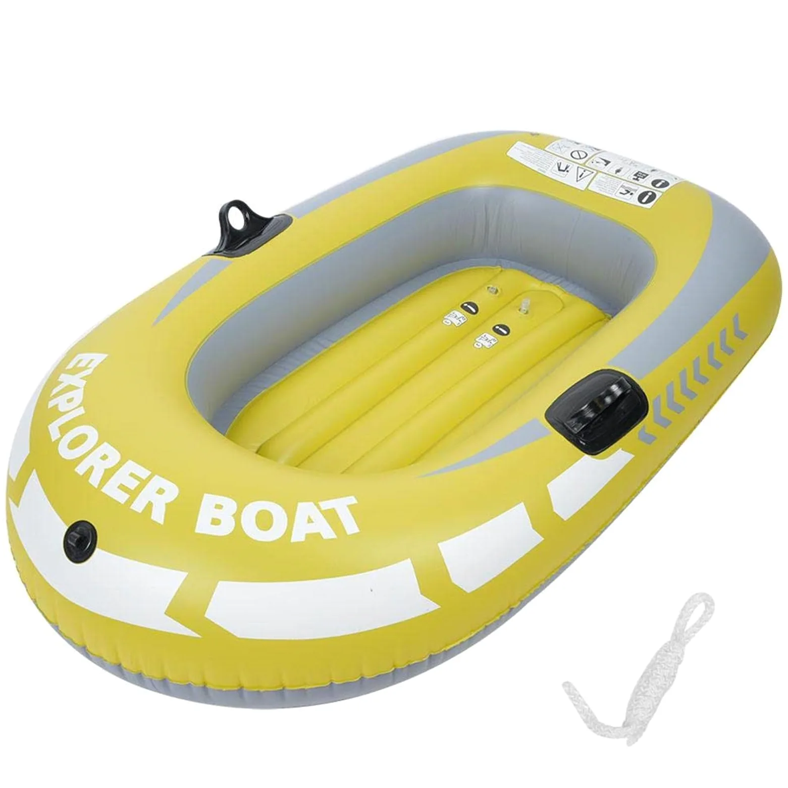 Bote Inflable, Bote Marino Inflable de PVC para 1 Persona, Bote de Pesca con Cuerda para Deportes acuáticos de Pesca a la Deriva al Aire Libre