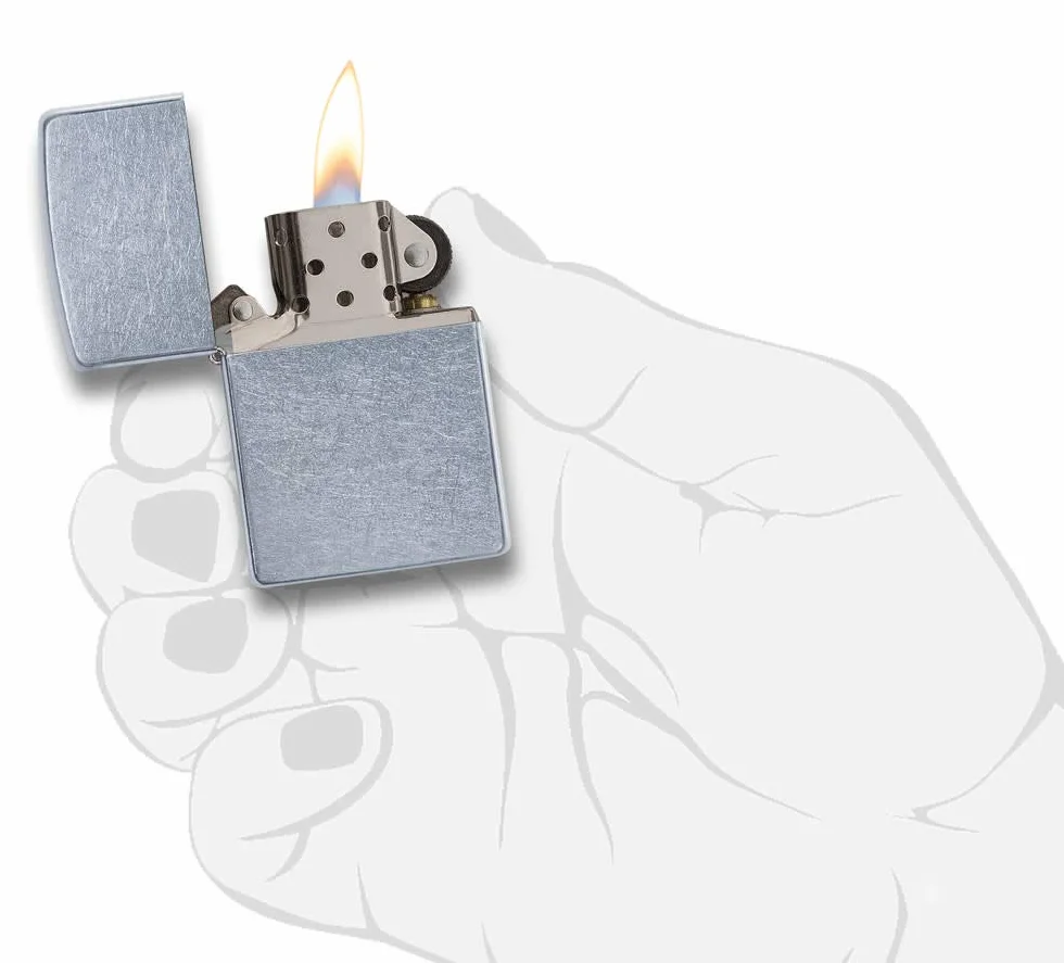 Zippo Encendedor a Prueba de Viento Street Chrome Recargable Estuche de Regalo Metal