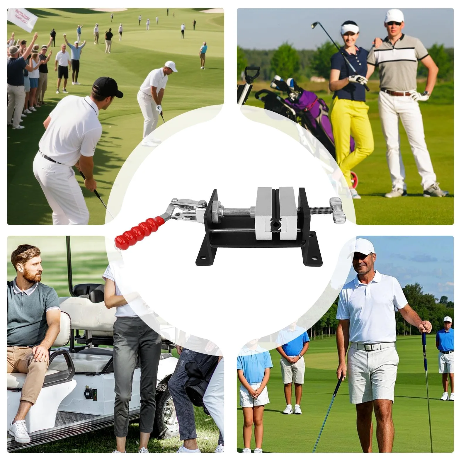 Mordaza Para Clubes De Golf Herramienta De Pinza Ajustable Para Palos De | Herramienta De Liberación Rápida Para Grip De Golf Para Casa Práctica Taller Gimnasio Campo De Golf