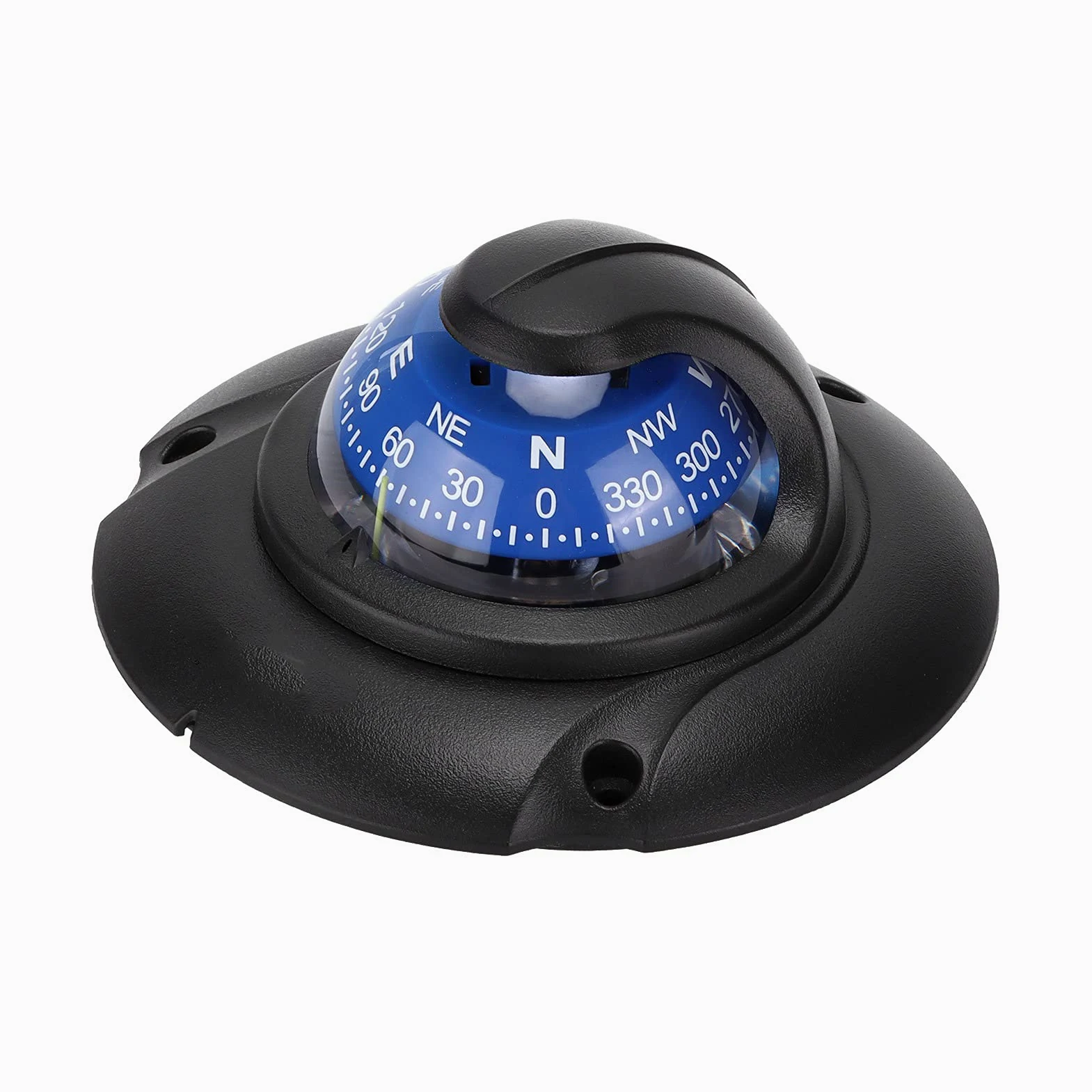 Tbest Brújula de Navegación Brújula Marina para Barco Magnética Multifunción Profesional con Ajuste de Declinación Magnética y Luz LED de 12 V para Yates Marinos,