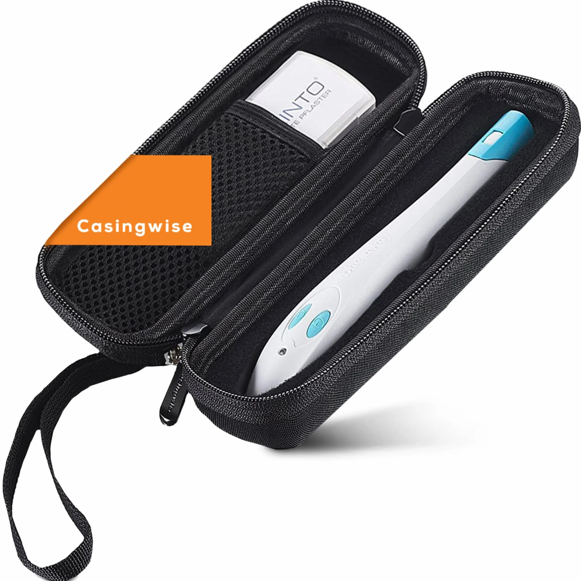 Funda para Bite Away con compartimento de red, asa de espuma y microfibra