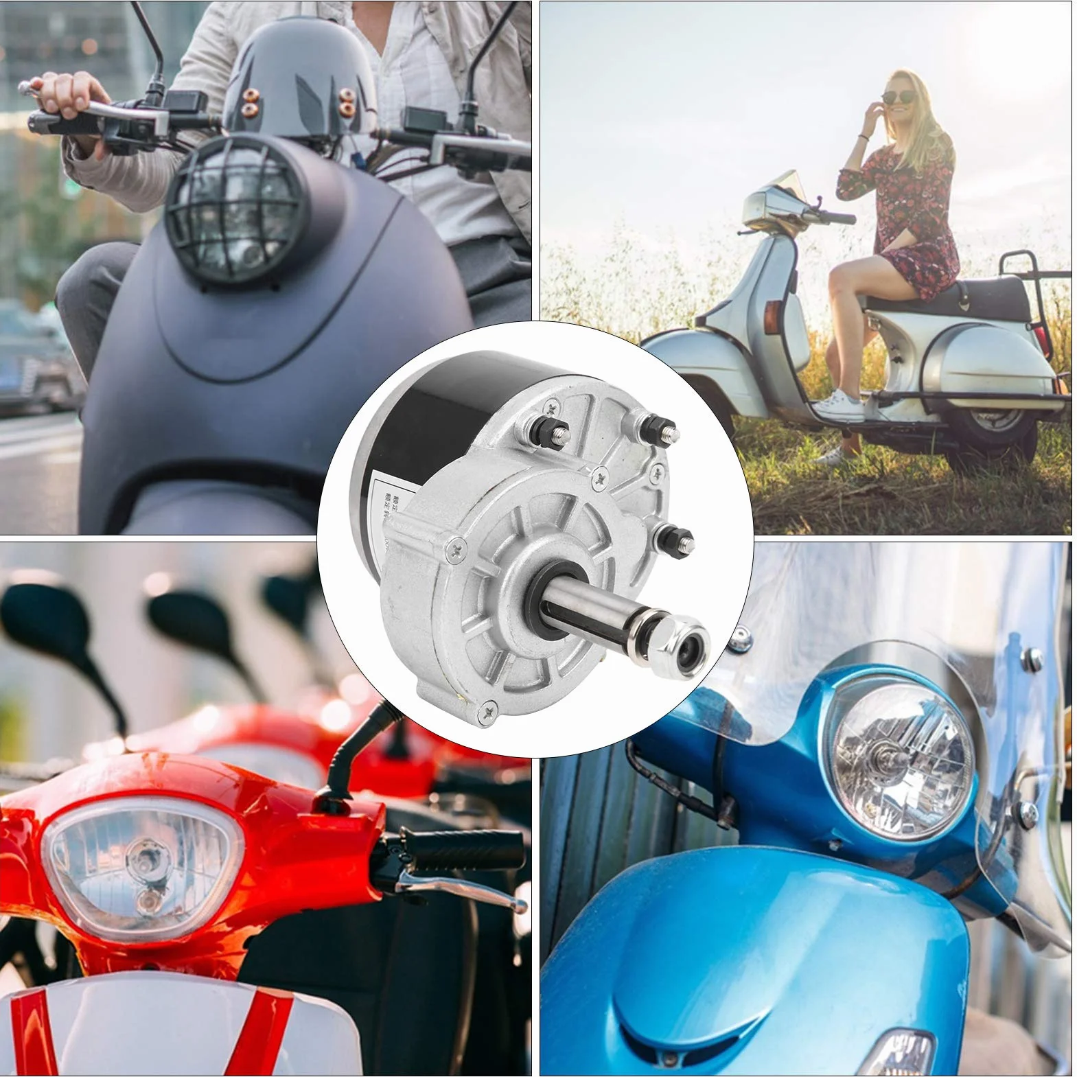 Motor Eléctrico, Motor de Reducción de Engranajes de Scooter Eléctrico de 24 V 250 W para Silla de Ruedas de Scooter de Equilibrio con Aleación de Aluminio de Alta Velocidad