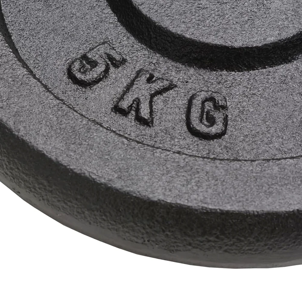 Juego de 4 discos de pesas de hierro fundido negro para entrenamiento de fuerza, musculación muscular, accesorios para gimnasio Homegym