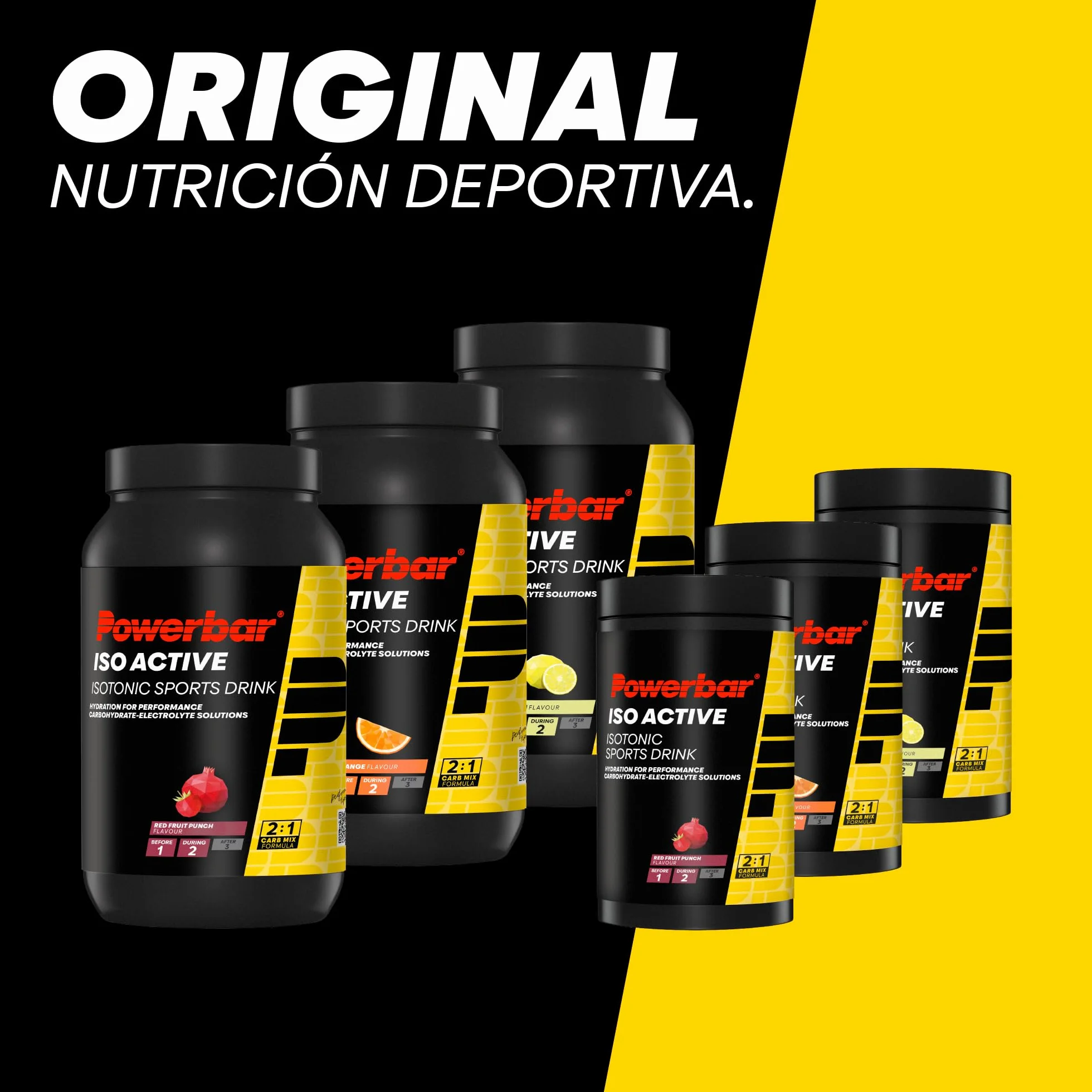 Powerbar Isoactive Red Fruit 1320g Bebida isotónica 5 electrolitos