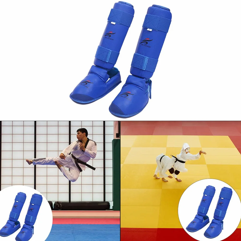 Espinilleras | Protectores de piernas de MMA para Kickboxing Boxeo en Tailandia Thai Karate Artes Marciales | Protección para pies y Empeine de