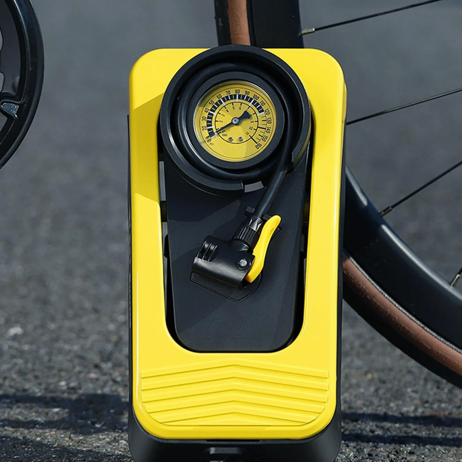 Bomba de pie – Bomba de Suelo portátil – Bomba de Aire de pie para Pelota de Ejercicio, Bomba de neumáticos de Mano, Bomba de pie para Pelotas, Piscina Inflable, Flotador | Bomba Pie Coche Motocicleta Bicicleta s Accesorios Automóvil Ciclismo Herramienta