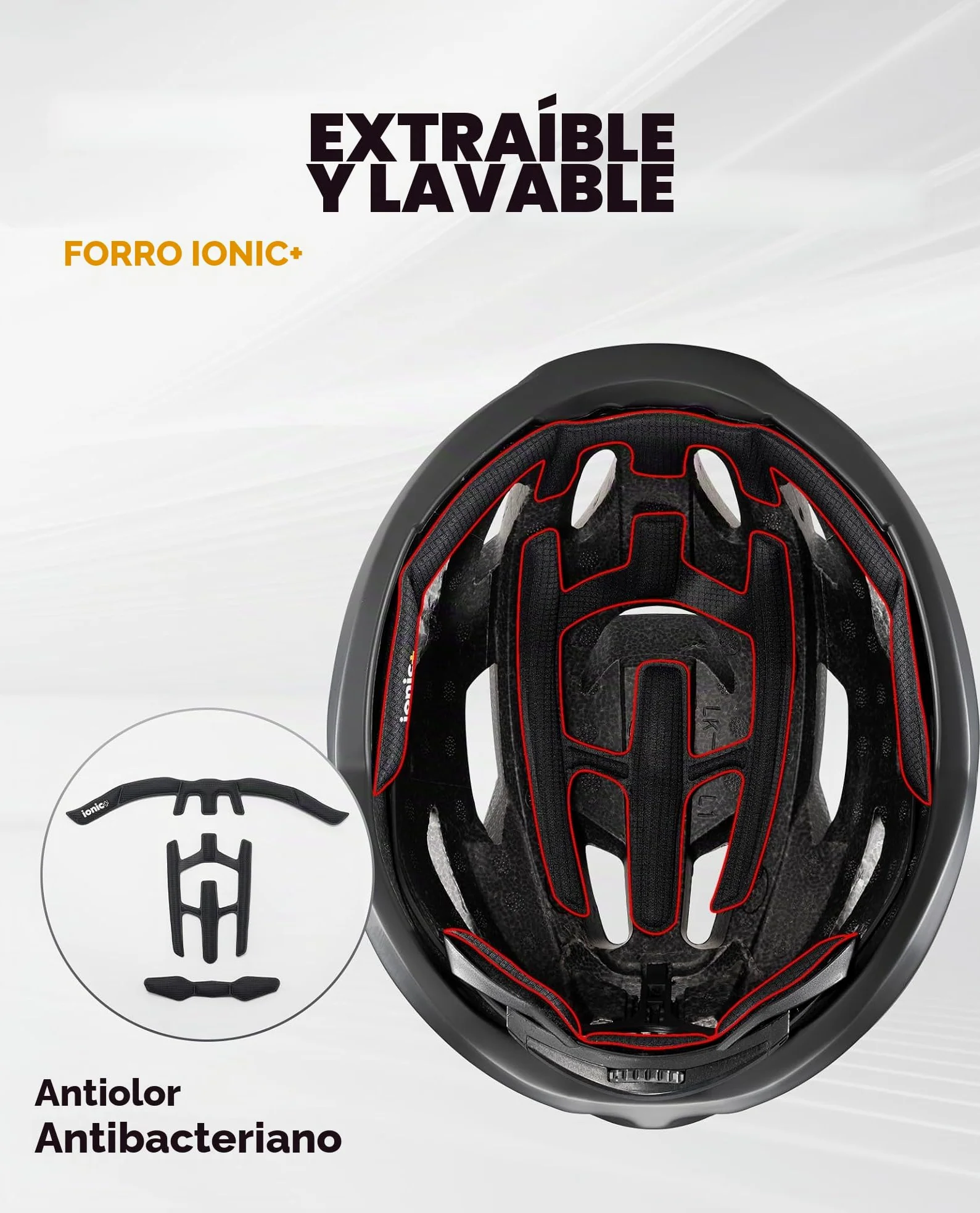 ROCKBROS Casco Bicicleta Adulto para Hombre Mujer, Casco Ligero con 2 Forros Desmontables, Casco de MTB Carretera Urbano Ciclismo