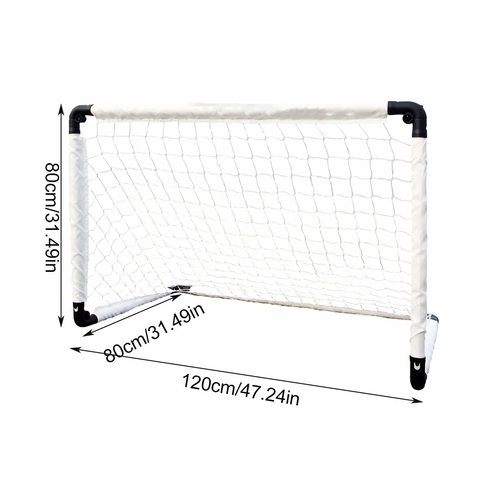 Portería de fútbol para niños, portería de fútbol juvenil con bomba de balón, bolsa de transporte, red de práctica, equipo de entrenamiento de fútbol plegable para patio, jardín, parque