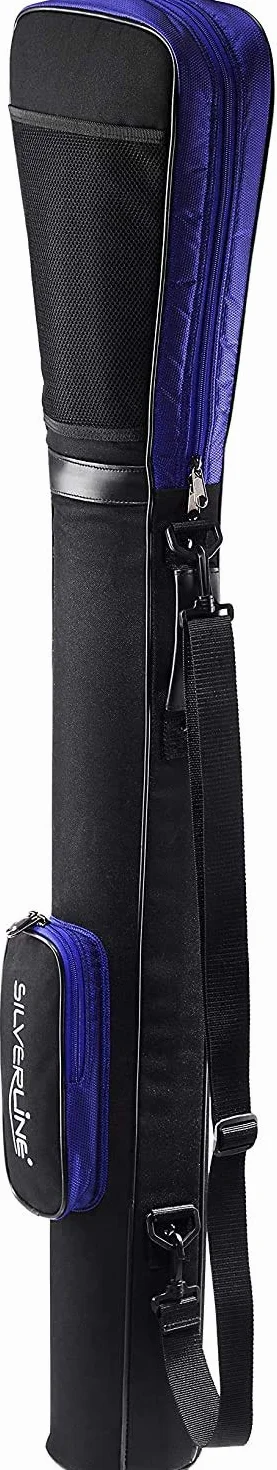 Bolsa de Golf/lápiz/Bolsa de Viaje/Rangeag/Pistolbag/Bolsa de Transporte con Cubierta Protectora integrada y Bolsillo Exterior en Color: Negro – Azul Real