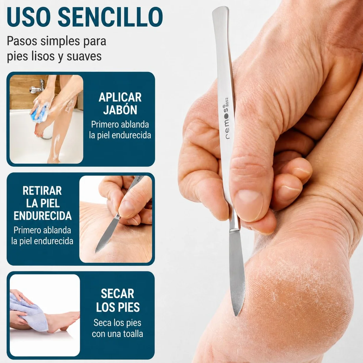 REMOS bisturí romo 16cm inoxidable