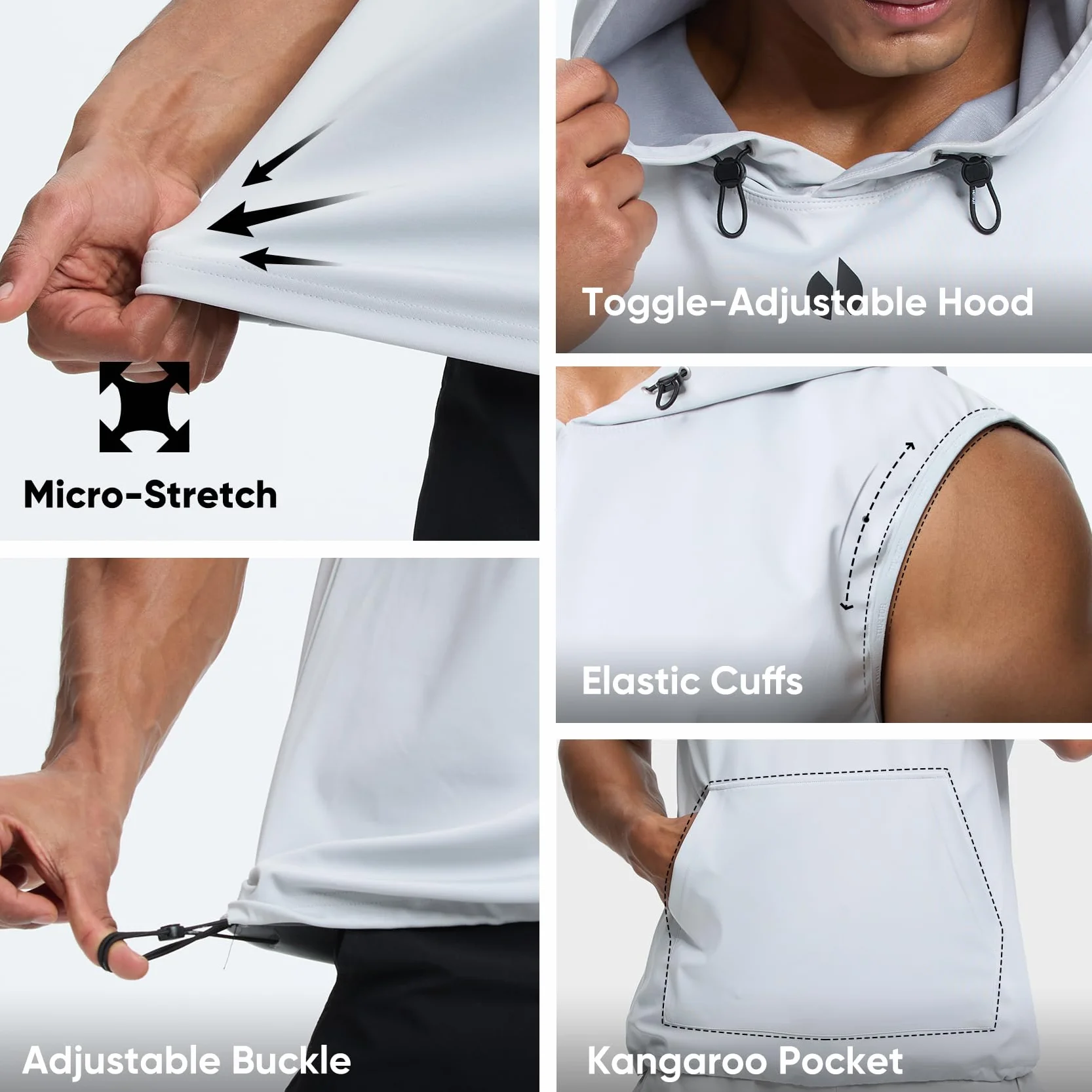 HOTSUIT Camiseta de sauna para hombre, antidesgarros, atrapa el calor, sin botones, sin mangas, para boxeo, ejercicio