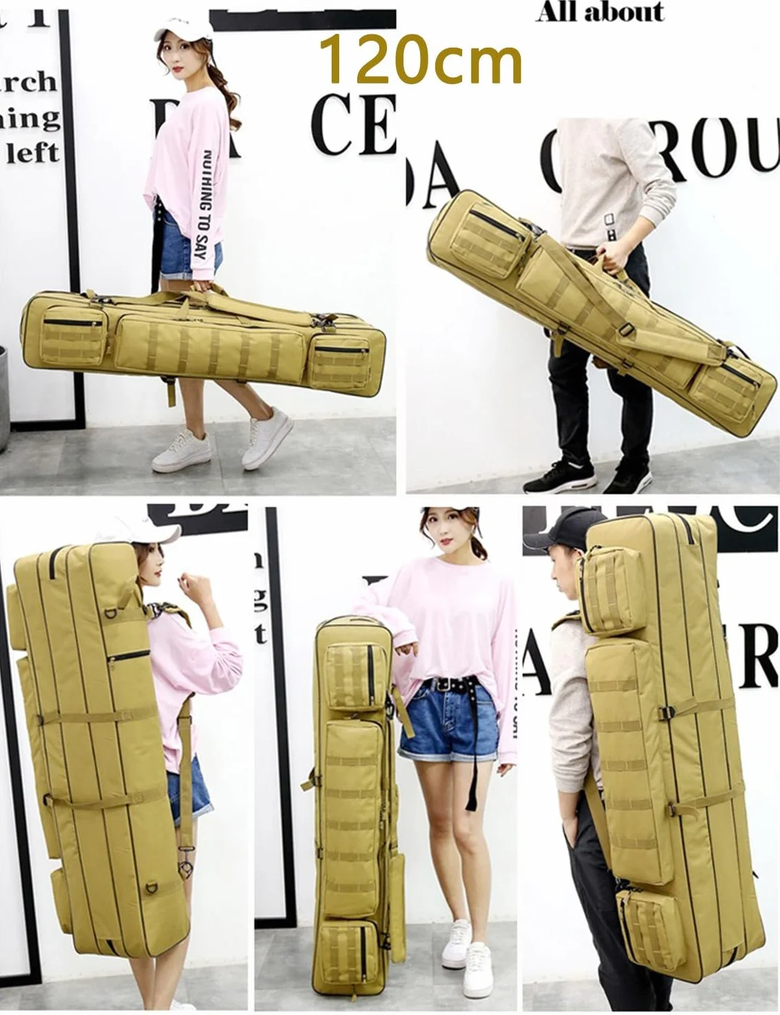 Bolsa de Transporte para Pistola, Bolsas para Rifle para Campo de Tiro, Bolsa Larga para Pistola, Mochila para Rifle táctico, Bolsa para Rifle Deportivo A,120cm