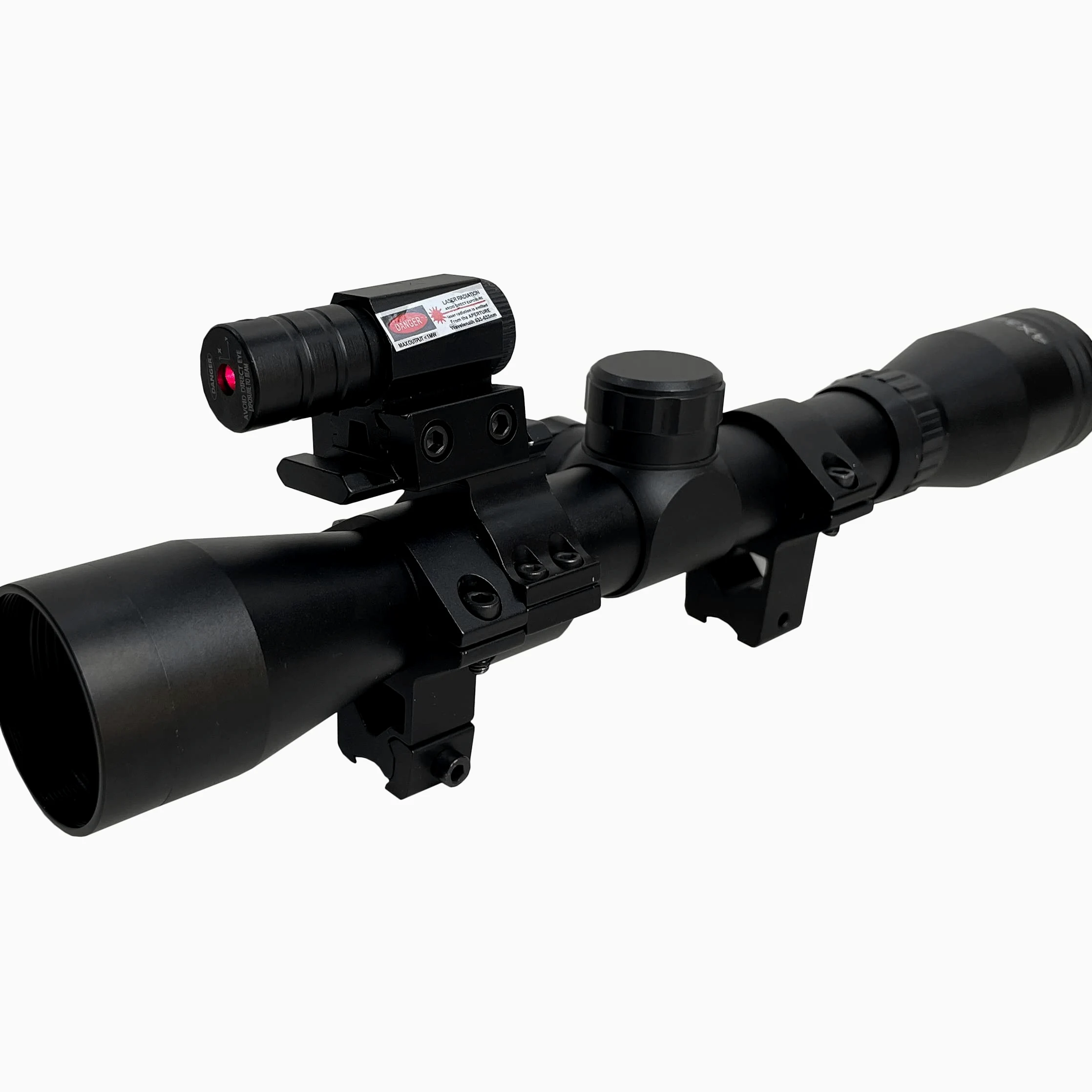 Visor telescópico 4x32 táctico | Mira Deportiva para carabinas y escopetas de Aire comprimido (balines) y Airsoft con láser