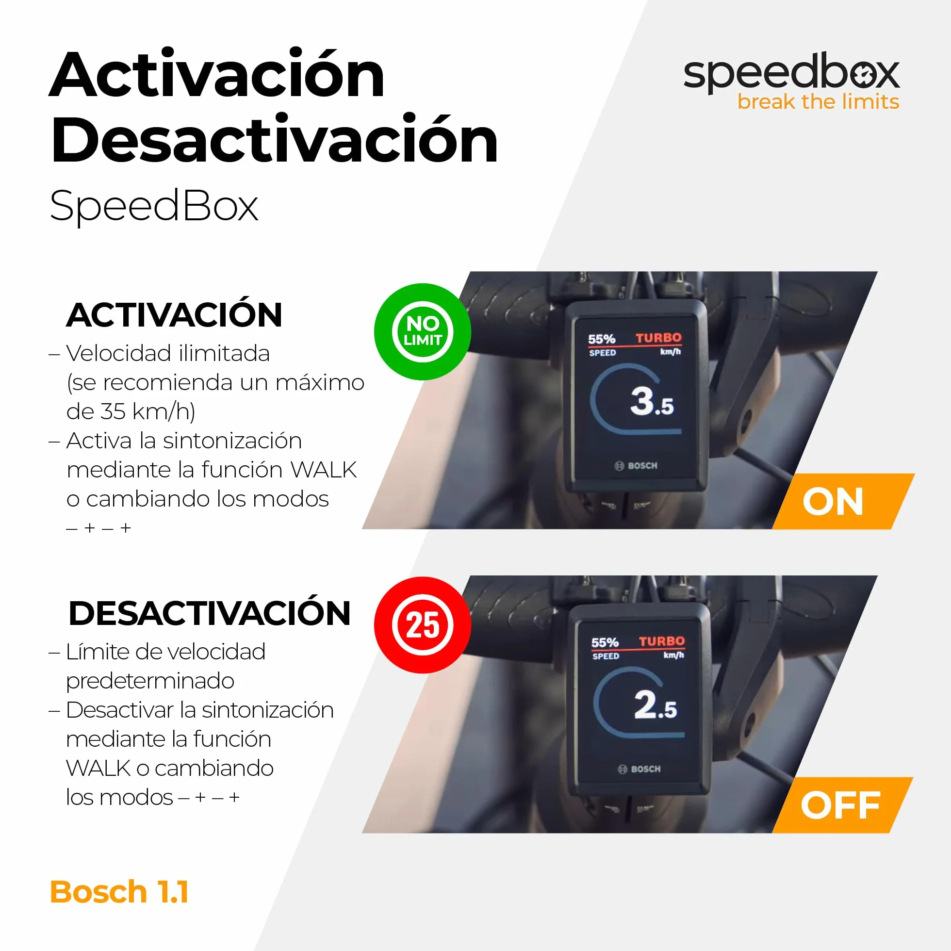 SpeedBox 1.1 Compatible con Bosch (Smart System) / Chip de Tuning Premium para Bicicletas eléctricas con Motores Bosch con Smart System