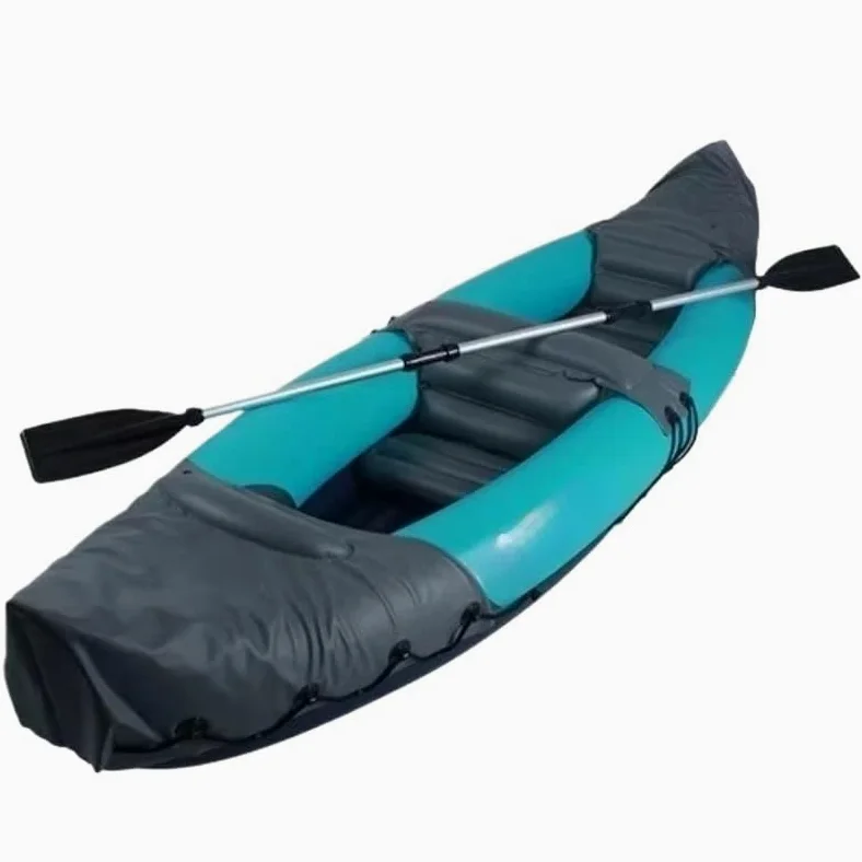 Barco Inflable Plegable for Kayak for Dos Personas, Duradero y portátil, for Viajes o Juegos acuáticos, exploración Aventura