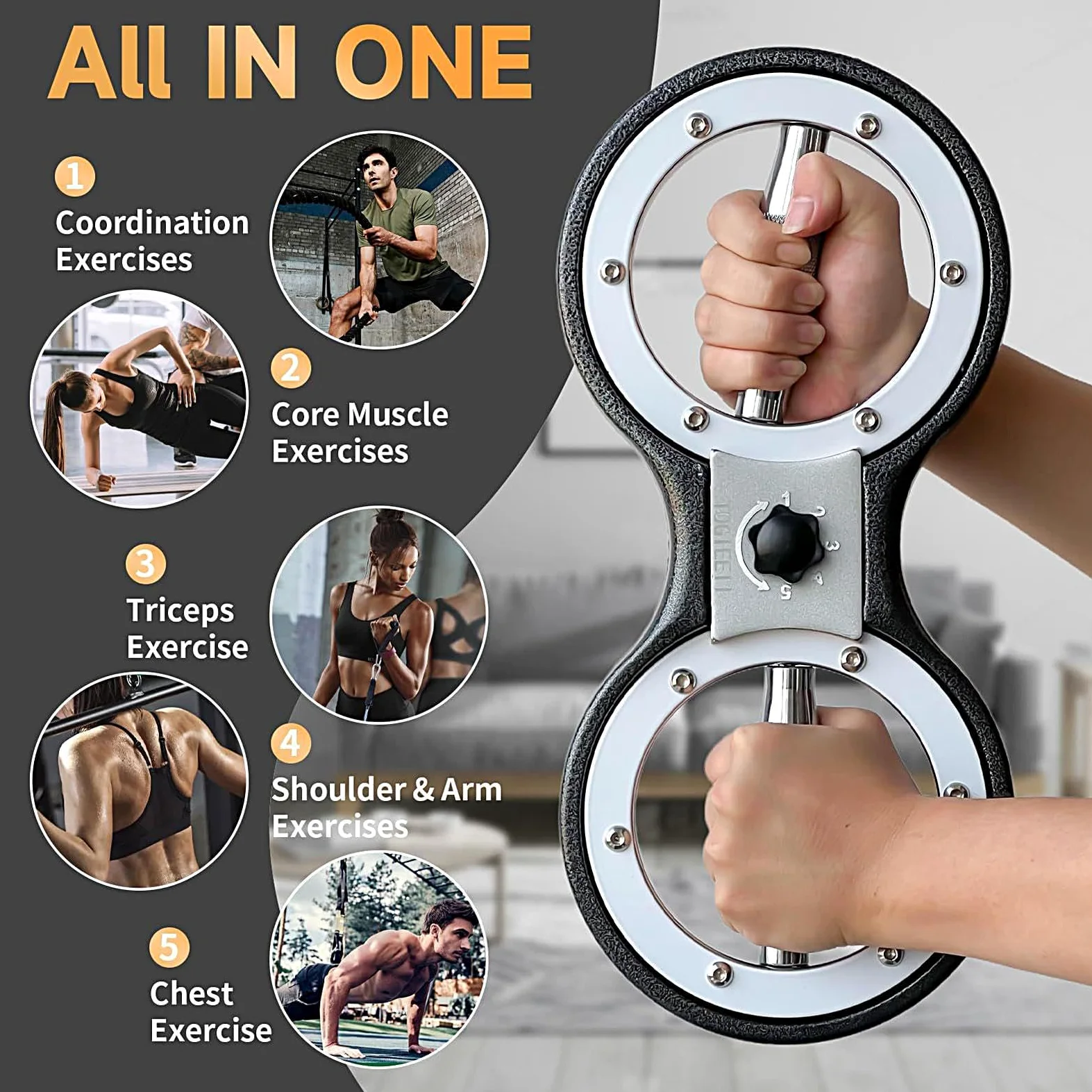 Entrenador de Brazos para Hombres Fortalecedor de Manos Entrenamiento de | Equipo Ejercicio De Brazos Entrenador Agarre 5,4 Kg Para Hombres Accesorios Gimnasio Casa Fuerza Pecho Mús