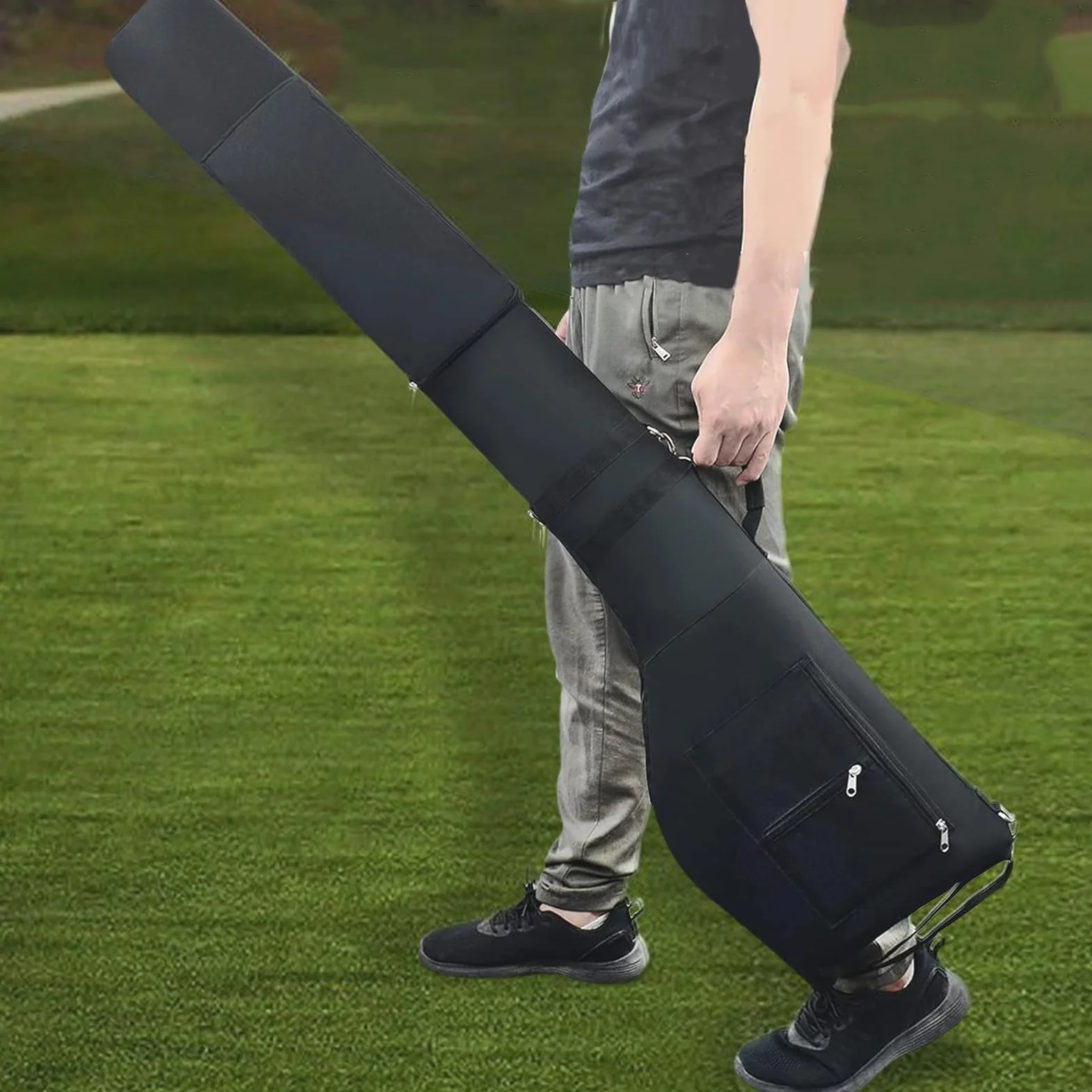 Bolsa de golf pequeña | Bolsa de transporte de golf plegable ajustable | Funda de práctica portátil ajustable, accesorios deportivos ligeros con correa para hombres, mujeres y adultos