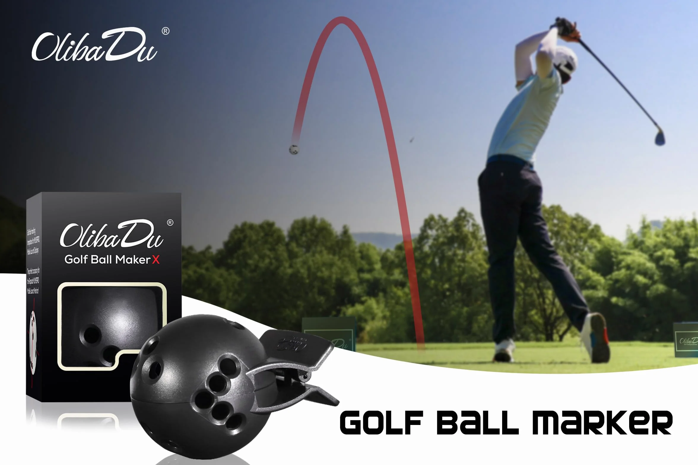 Plantilla de Marcador de Pelota de Golf para Monitor de Lanzamiento móvil Rapsodo MLM2PRO