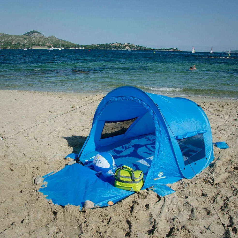 outdoorer la Carpa de Playa Zack Premium Family, Pop Up - Protección UV 80, Azul