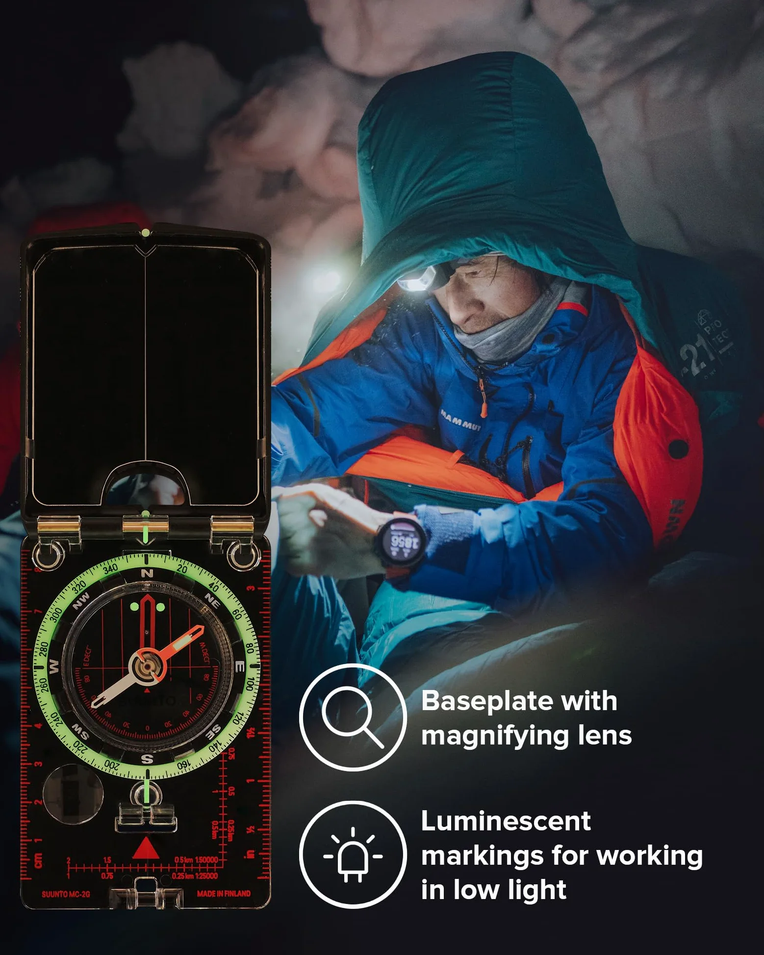 Suunto Unisex MC-2 Q/D/cm/in/Nh Compasses, White, One Size