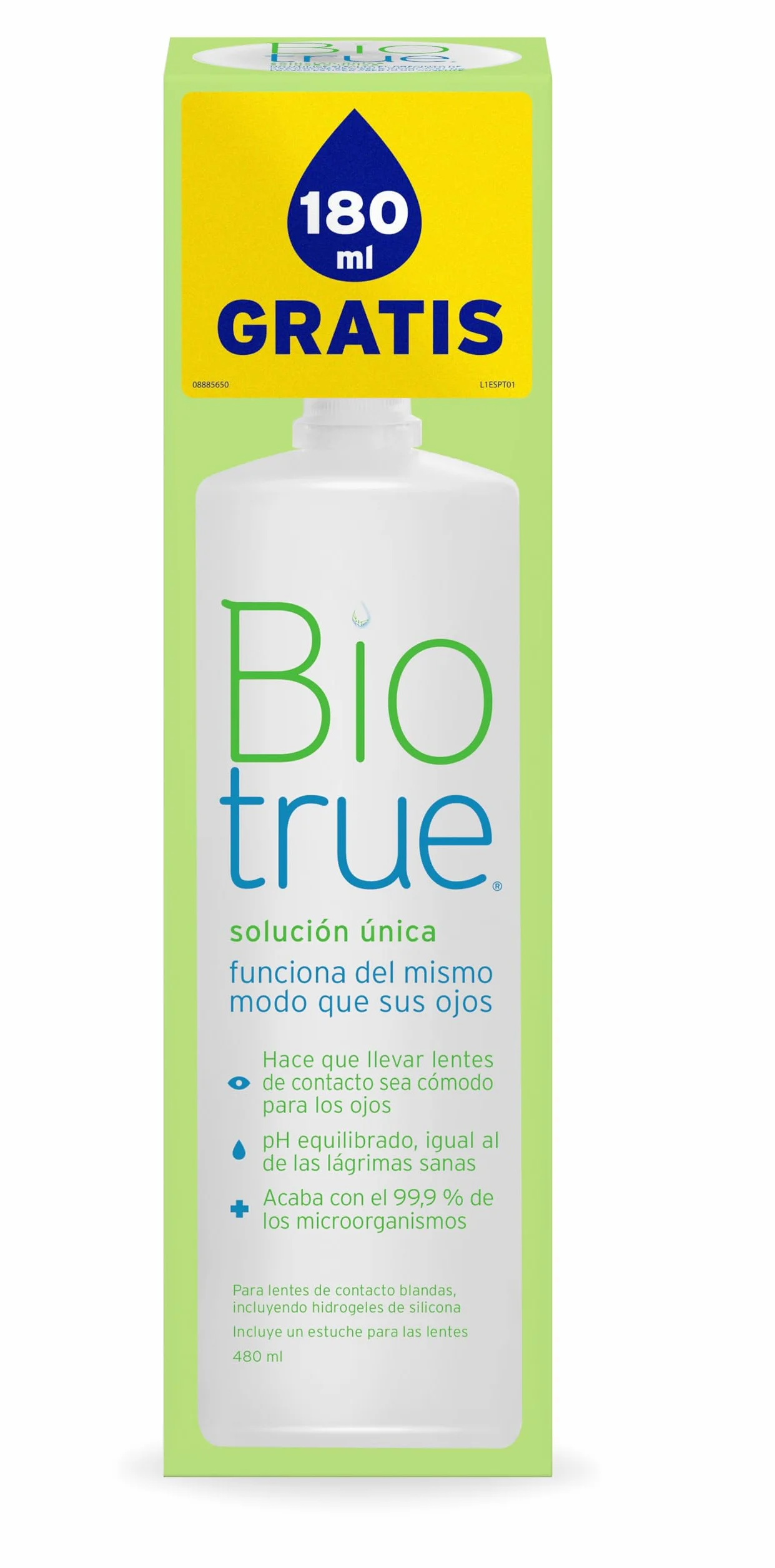 Biotrue Bausch + Lomb Solución Única 300ml + 180ml gratis para lentes de contacto blandas