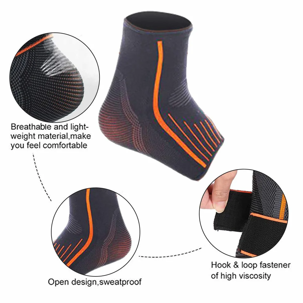 Semme Tobillera Calcetín Fascitis Plantar Compresión de Tobillo Esguince Deportiva con Soporte de Protector de Tobillos para Fitness y Alivio de Dolor de Hinchazón Tendinitis (Mujer)