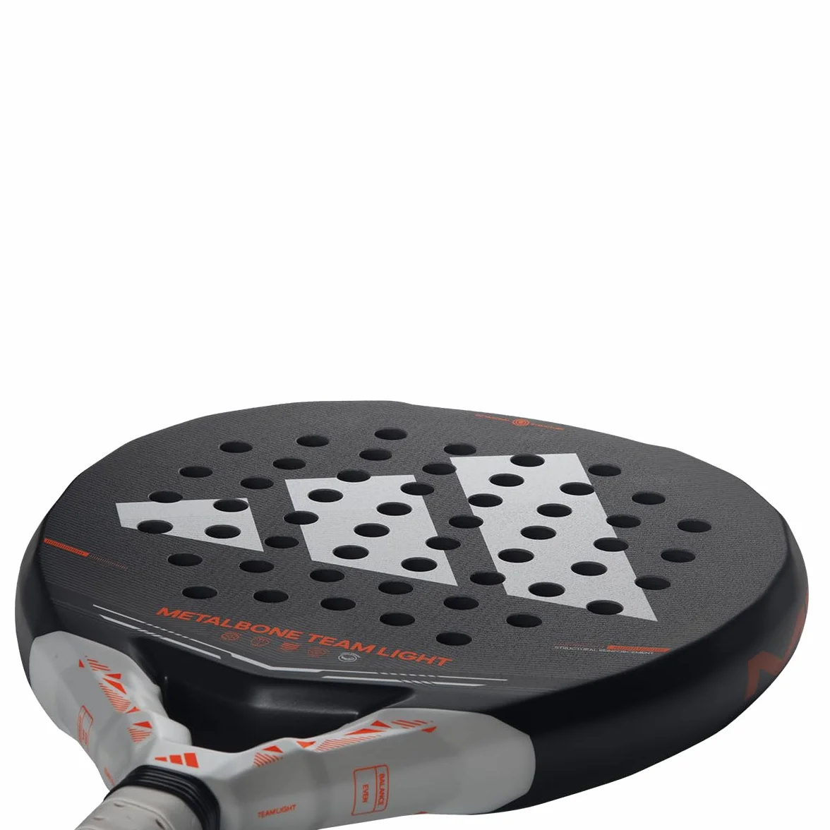 Pala de pádel adidas Metalbone Team Light 2026,Negra, Forma Redonda,Goma eva Soft Performance,Fibra de Vidrio