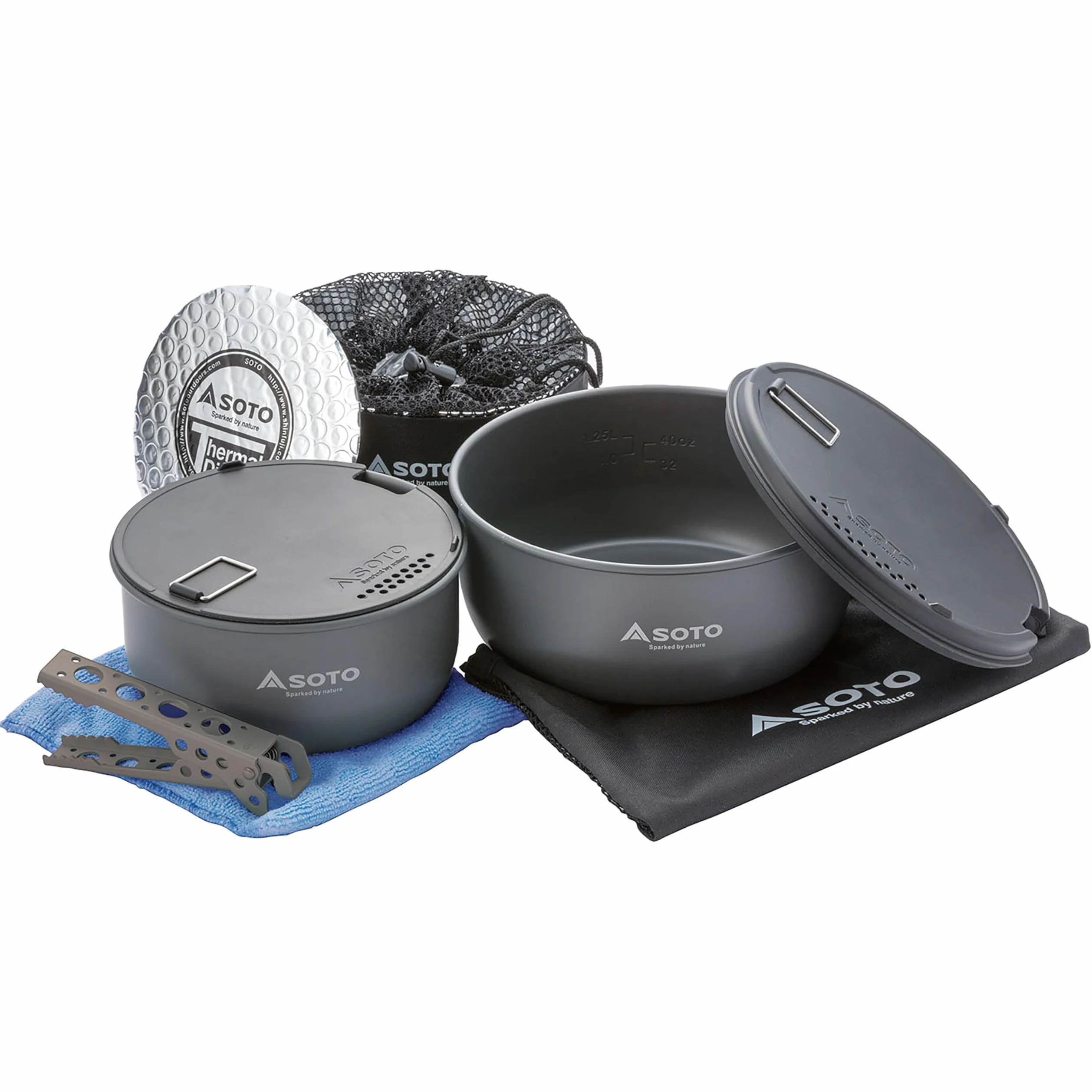 SOTO Navigator - Juego de Utensilios de Cocina para Camping, Antideslizantes, Resistentes a los Golpes, Resistentes a la corrosión y multifuncionales