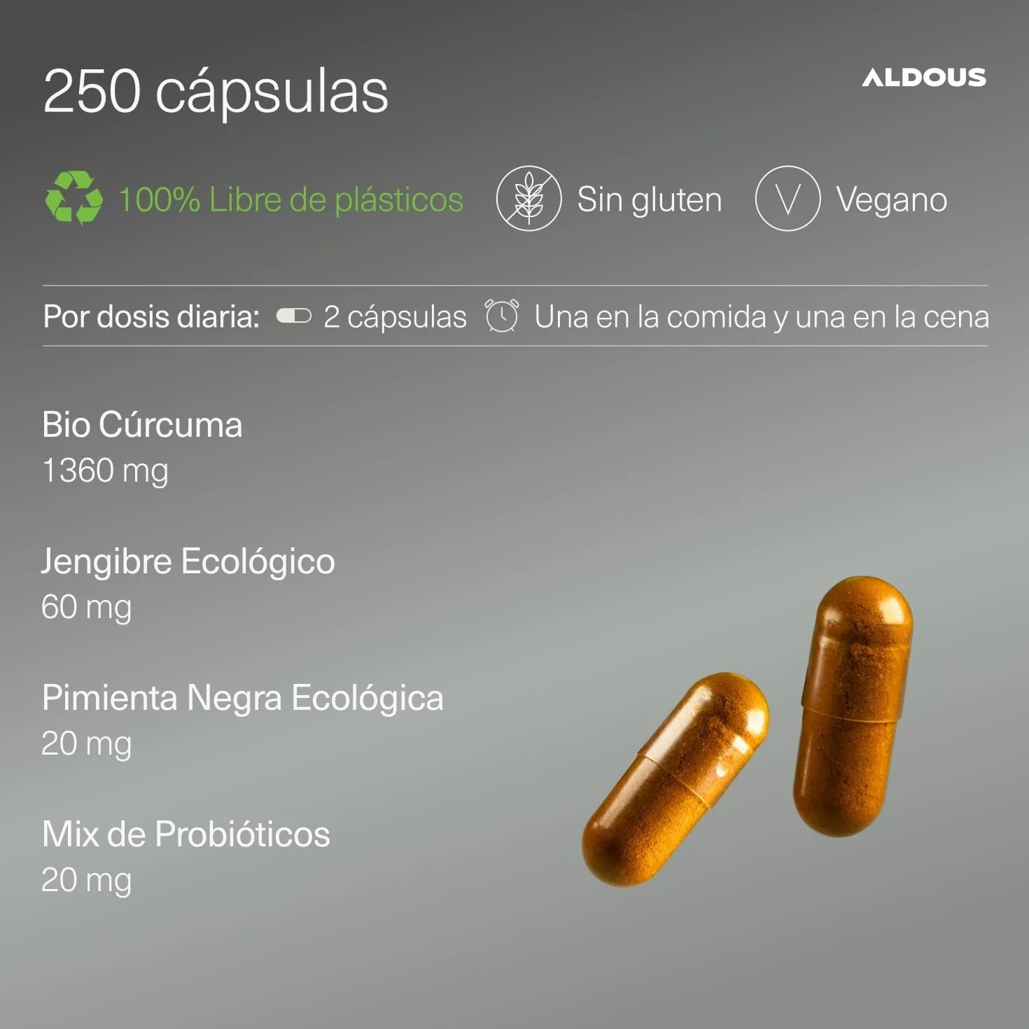 PROBIÓTICOS + BIO Cúrcuma con Jengibre y Pimienta Negra 1460mg Cápsulas Antiinflamatorio Natural