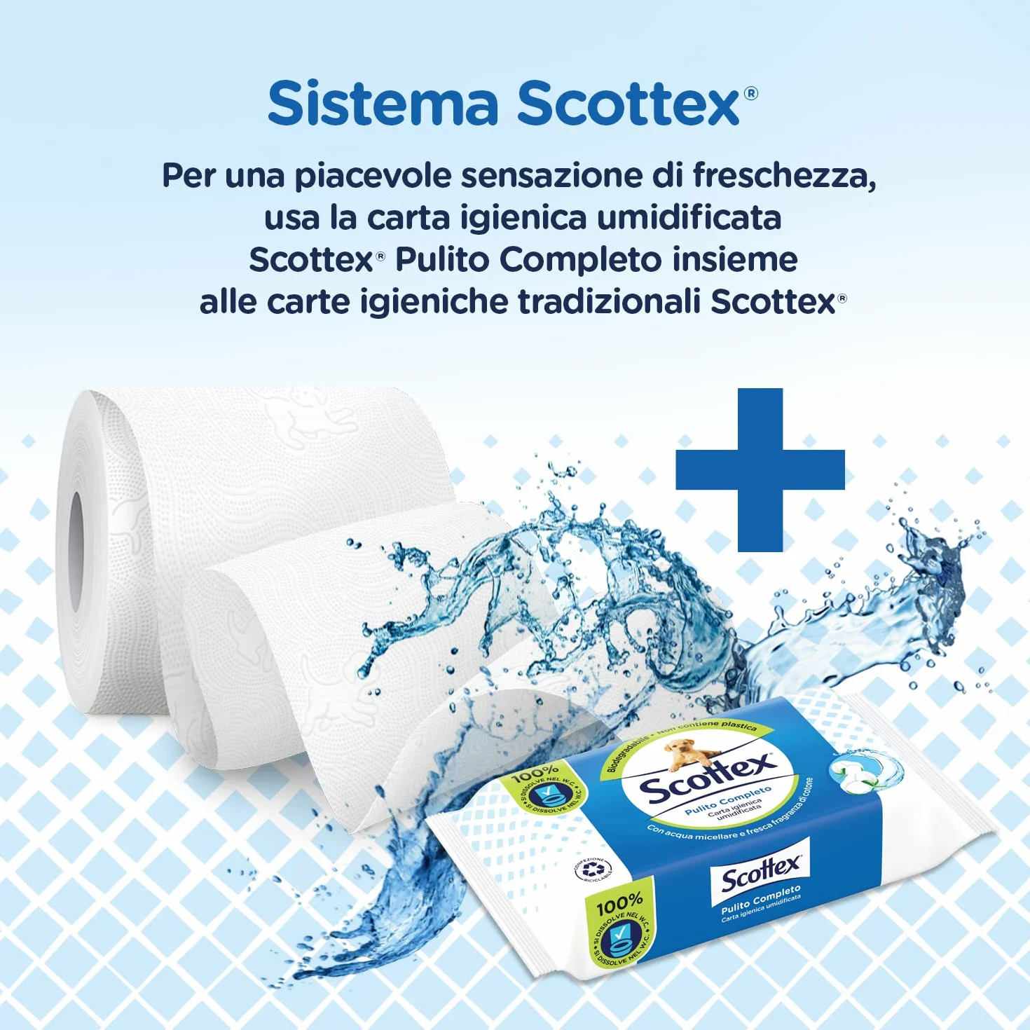 Scottex Pulito Completo Papel Higiénico Humidificado Biodegradable 504 Toallitas