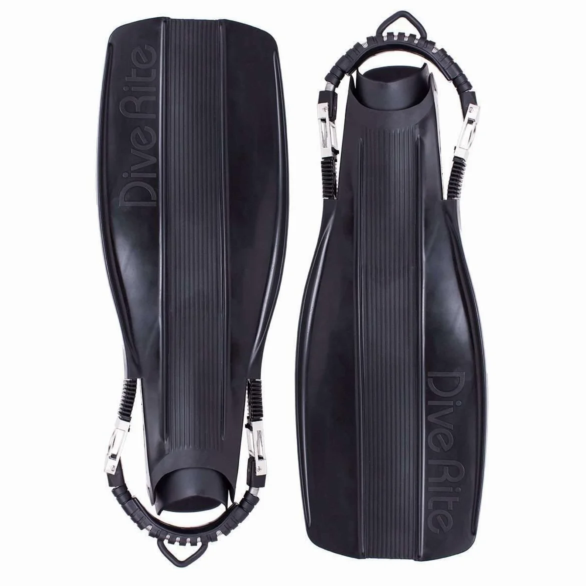 Dive Rite XT Aletas con tacones de resorte, extra grande - All Black