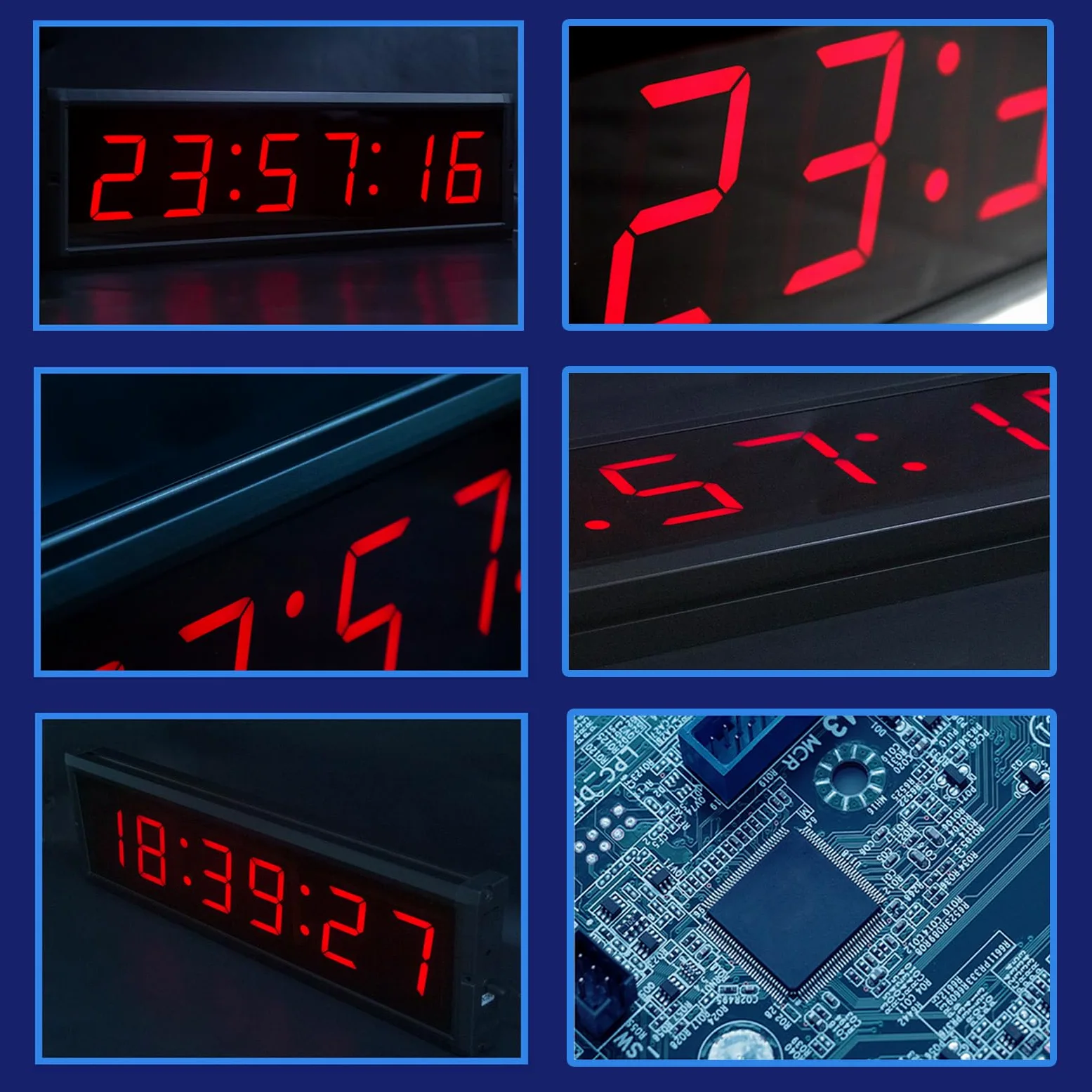 Temporizador De Cuenta Regresiva, Cronómetro para Competiciones Juegos Cronómetro Gimnasio con TrípodeCronómetro Control Remoto Digital 4/6 Dígitos Brillo Ajustable 12/24H