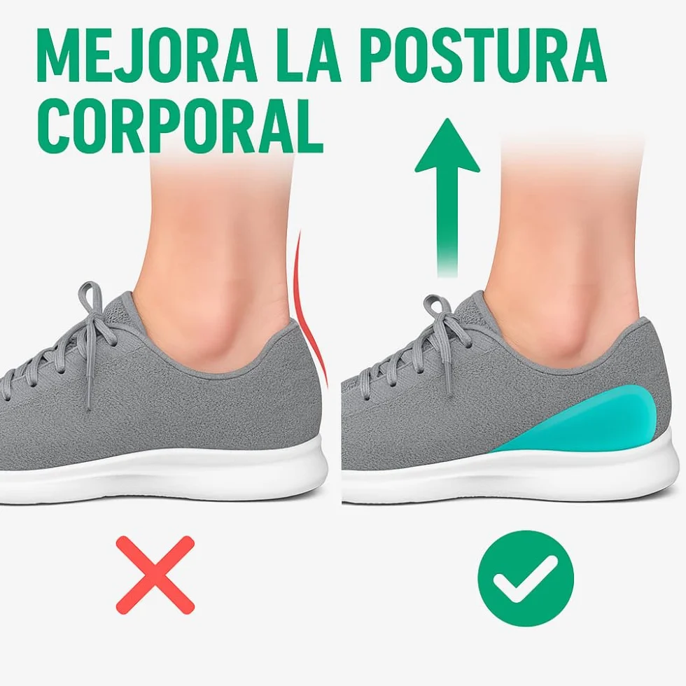 Taloneras para Fascitis Plantar, Espolón Calcáneo y Tendinitis Aquiles - Plantillas de Silicona con Soporte Ergonomico y Absorción de Impactos - Pack de 6