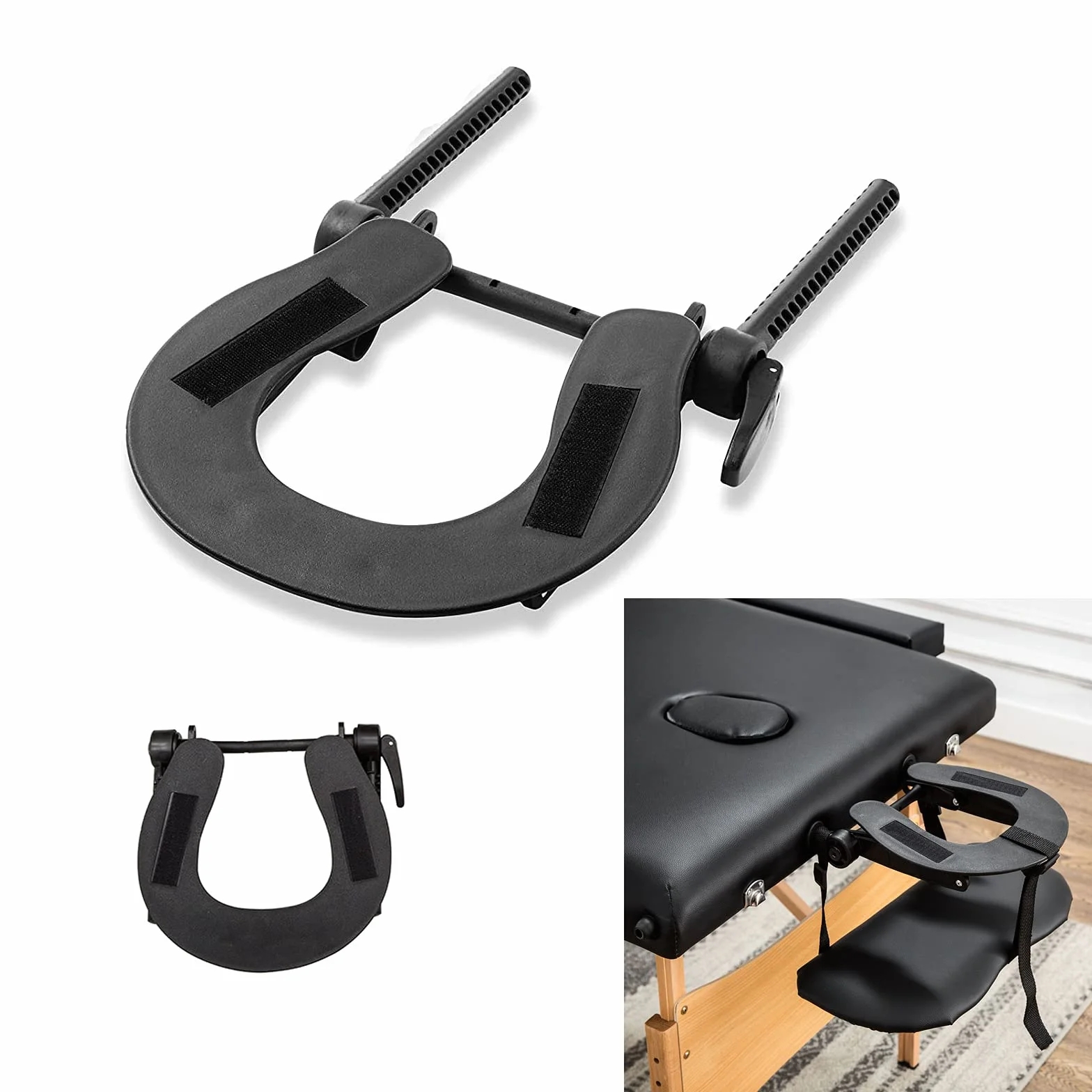 Mesa de Masaje con Reposacabezas Ajustable Universal Negra