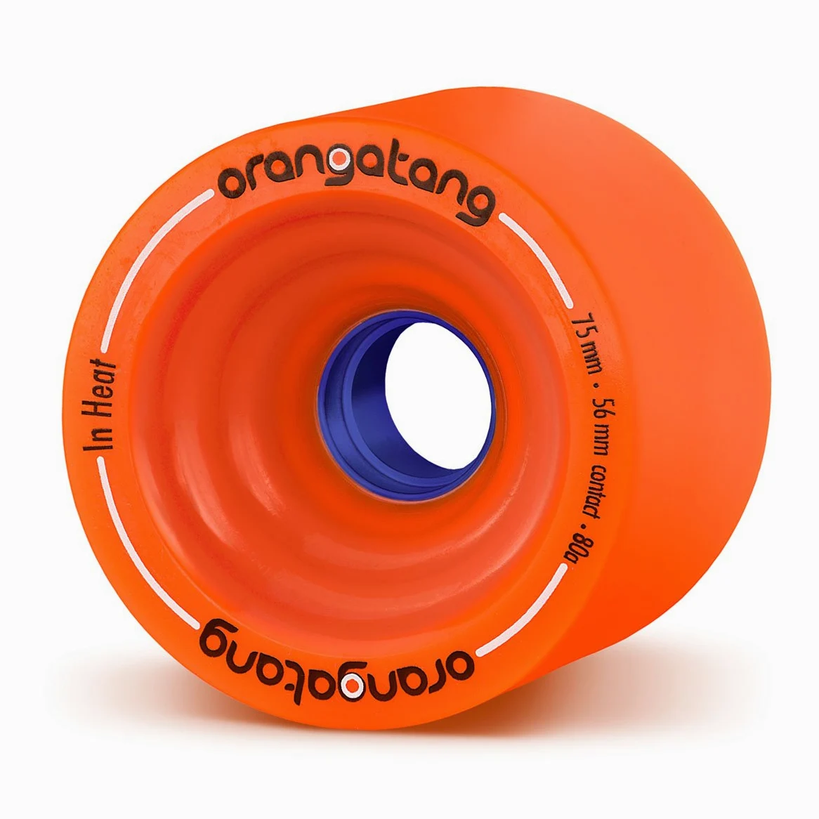 Orangatang In Heat 75 mm 80a Downhill Longboard Skateboard Cruising Wheels (Orange, Set of 4)