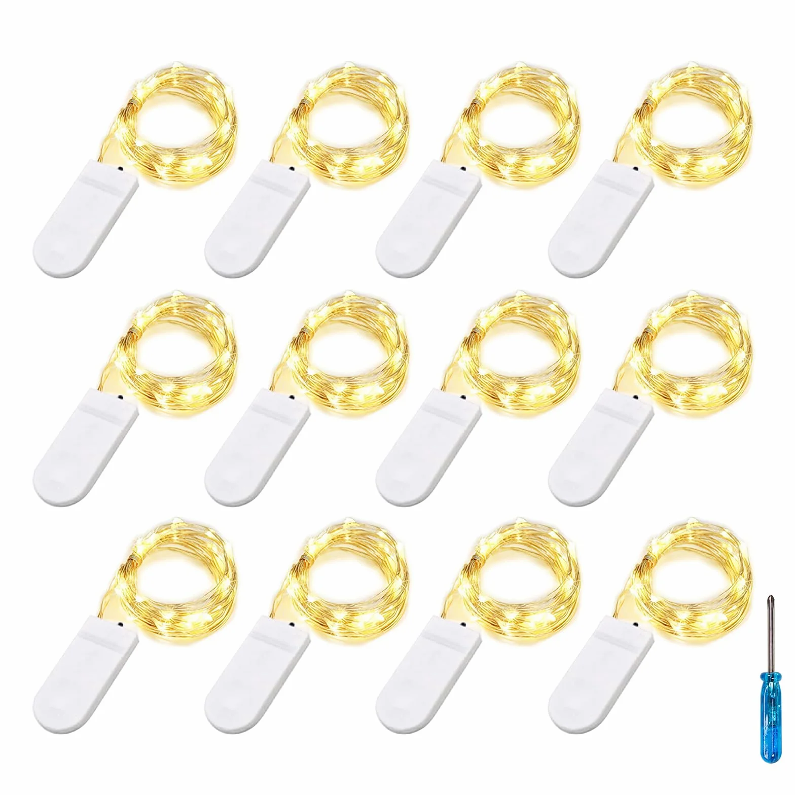 BXROIU Cadena de Luces 2M 20 LEDs Plata Alambre Guirnalda Decoración Interior