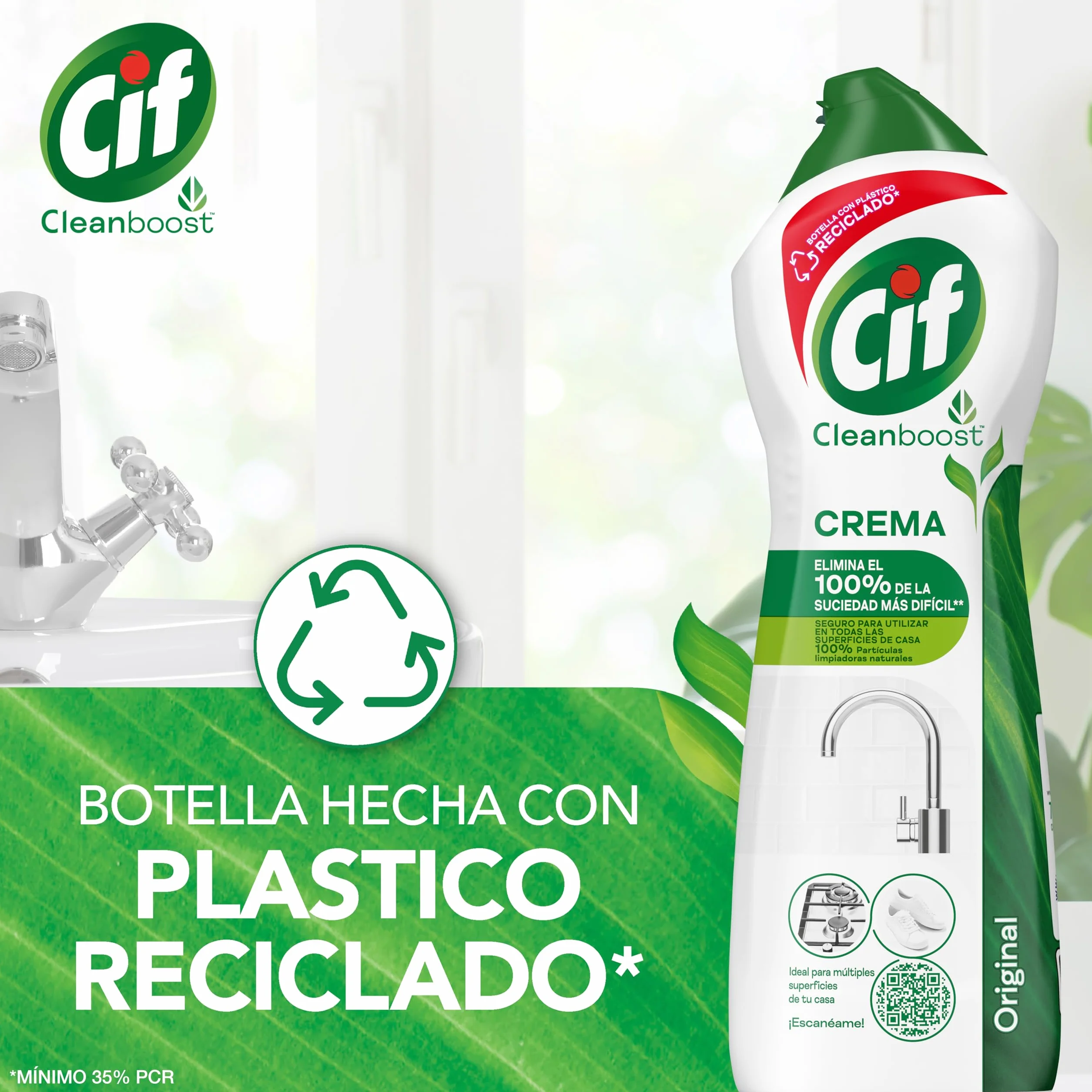 CIF Crema Original Multisuperficies Limpiador 750 ml