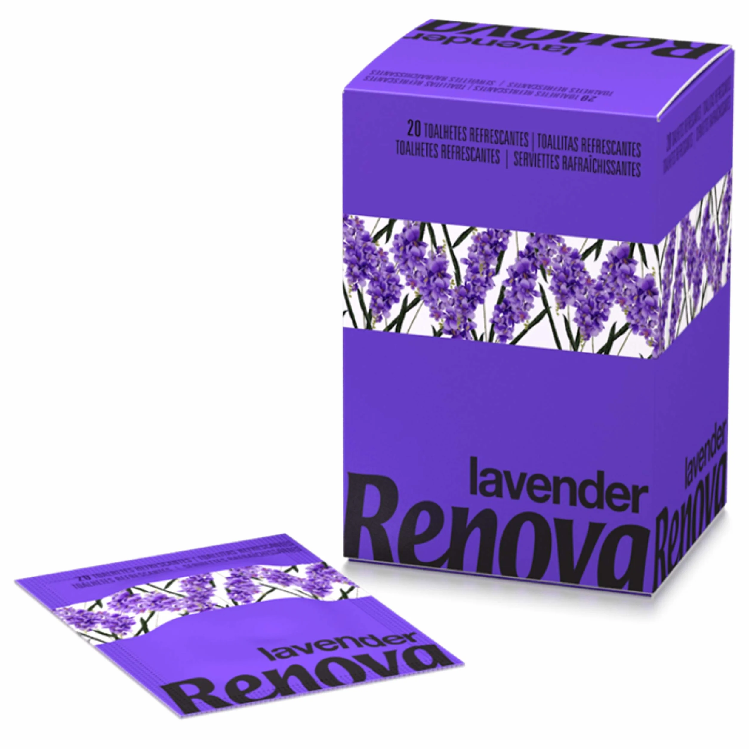 Renova Toallitas Refrescantes De Lavanda - 20 Toallitas