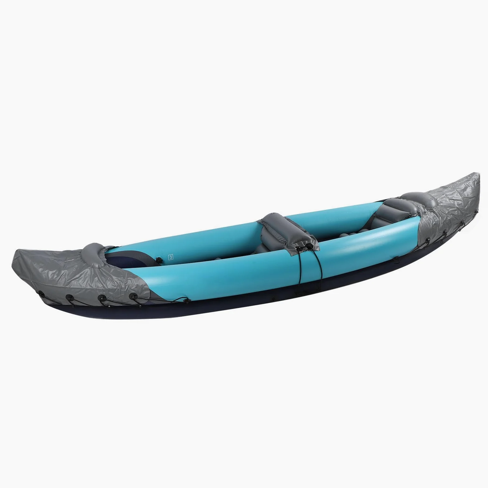 Kayak Plegable para 2 Personas, Canoa Inflable portátil con protección Solar, PVC Grueso, para Pesca, Rafting, canotaje