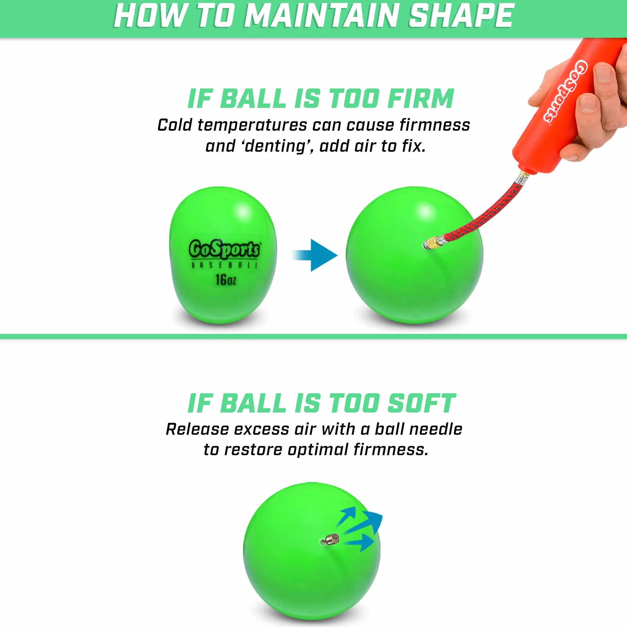 GoSports Weighted Training Balls for Baseball or Softball Hitting & Pitching