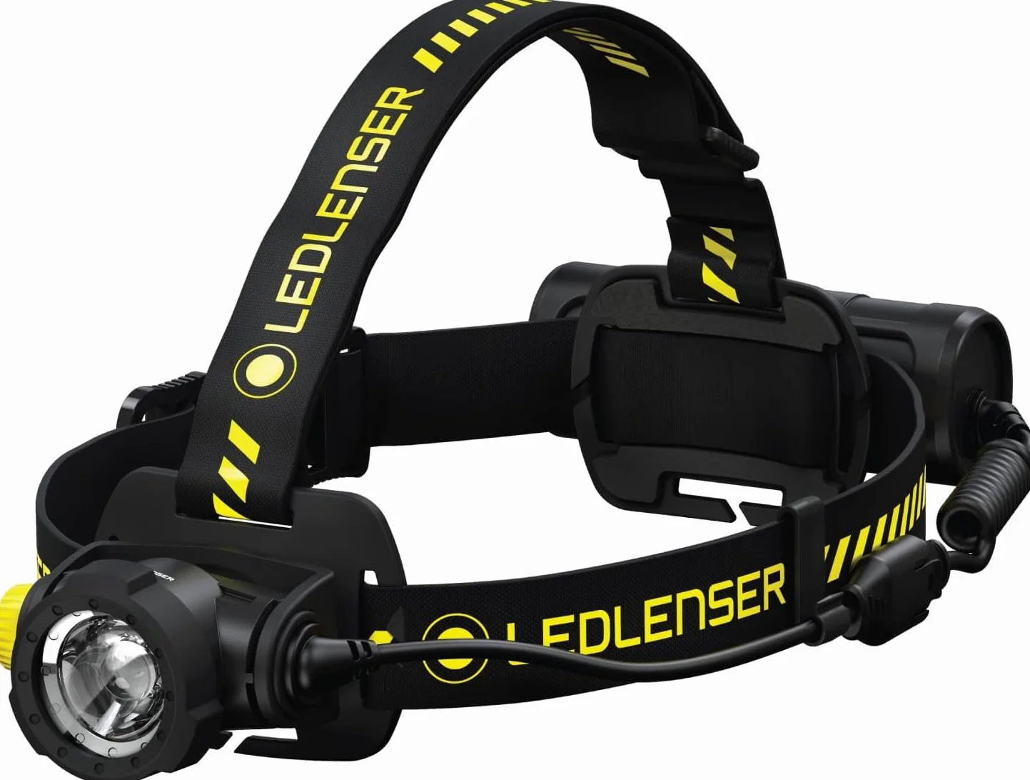 Ledlenser H7R Work Linterna Frontal Recargable, 1000lm, Clips Casco, IP67 | Alcance 250m, enfoque ajustable, hasta 60h de autonomía, protector de goma, ideal para talleres | 2020