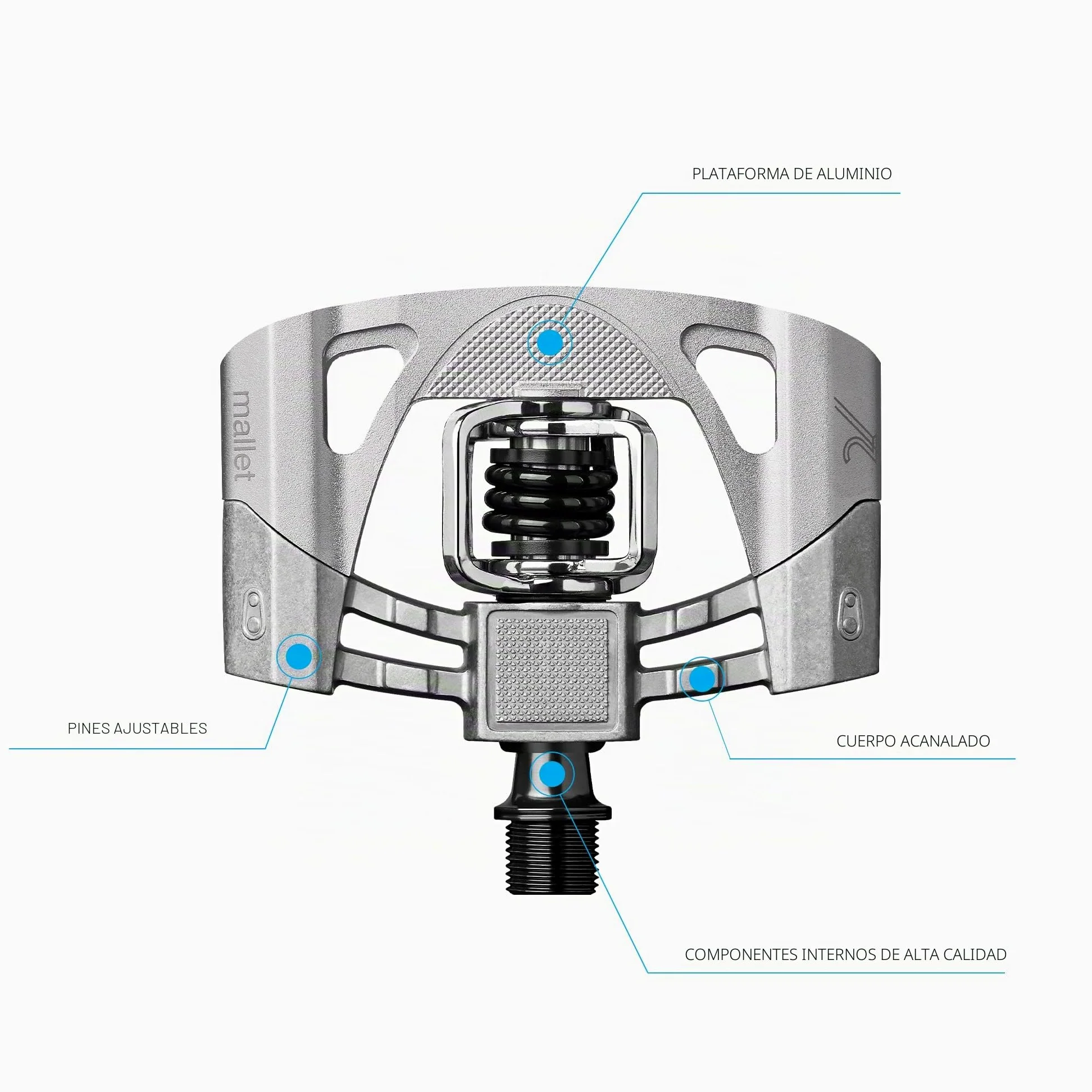 Crankbrothers Mallet 2 Pedal de MTB, Unisex Adulto