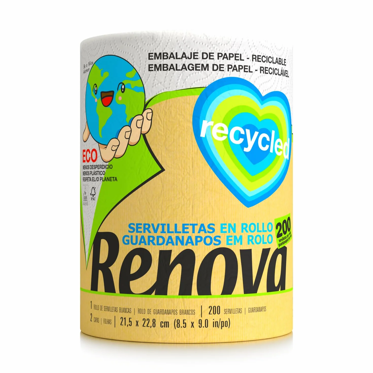 RENOVA Rollo De Cocina Gigaroll Ecológico, 260 g