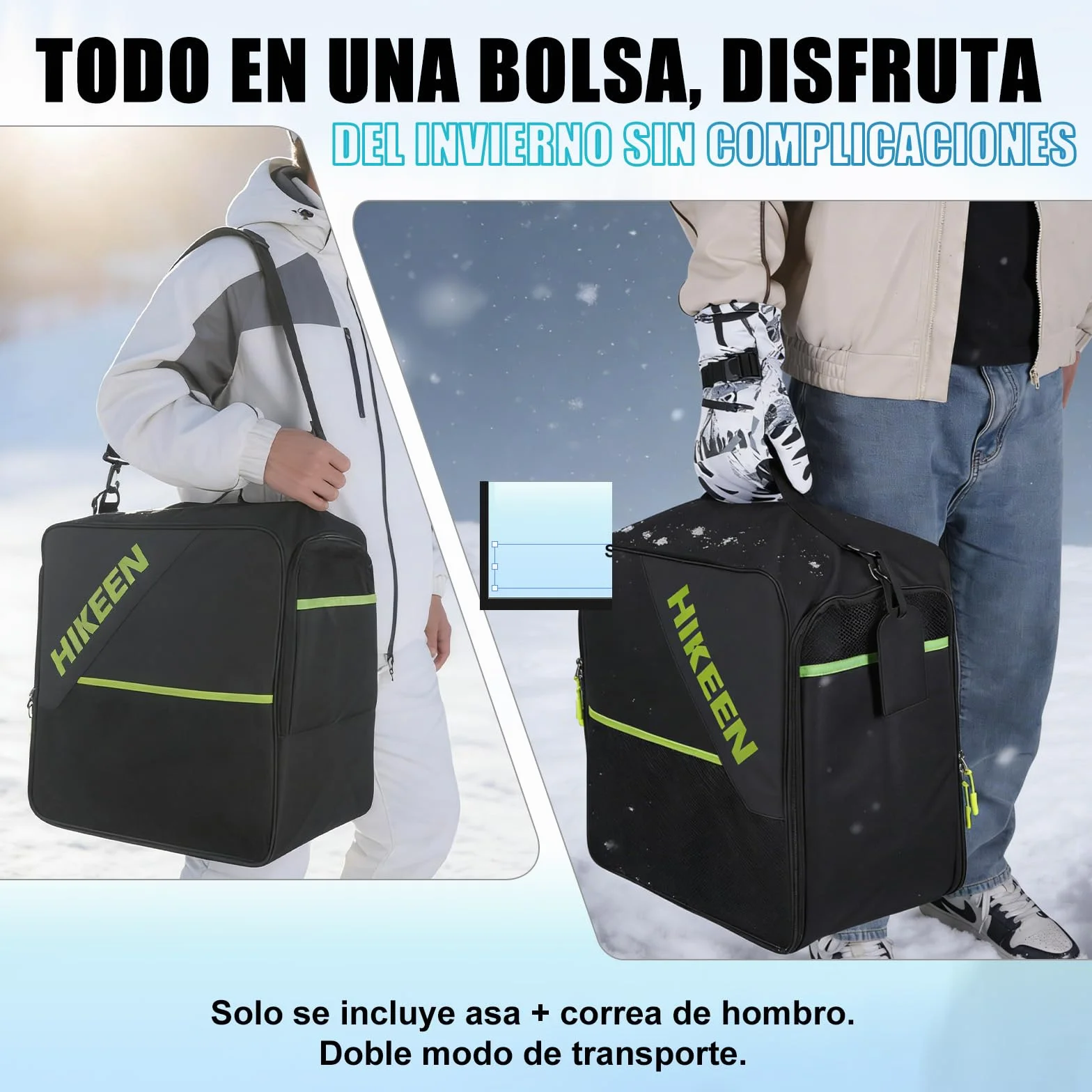 Bolsa Botas Esqui con Sistema Ventilación de Malla y Refuerzo EVA 40L